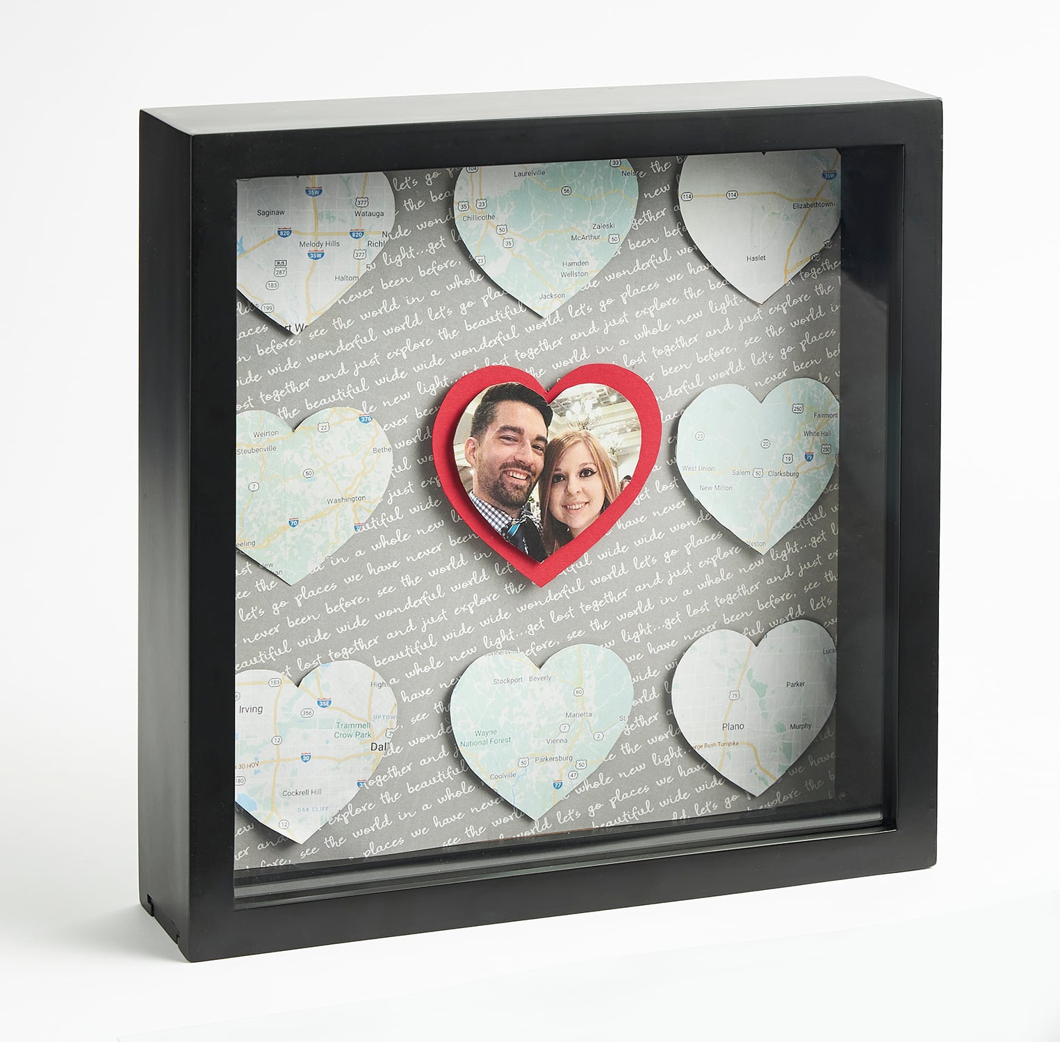 Anniversary /Valentines Day Gift Heart Candy Shadow Box