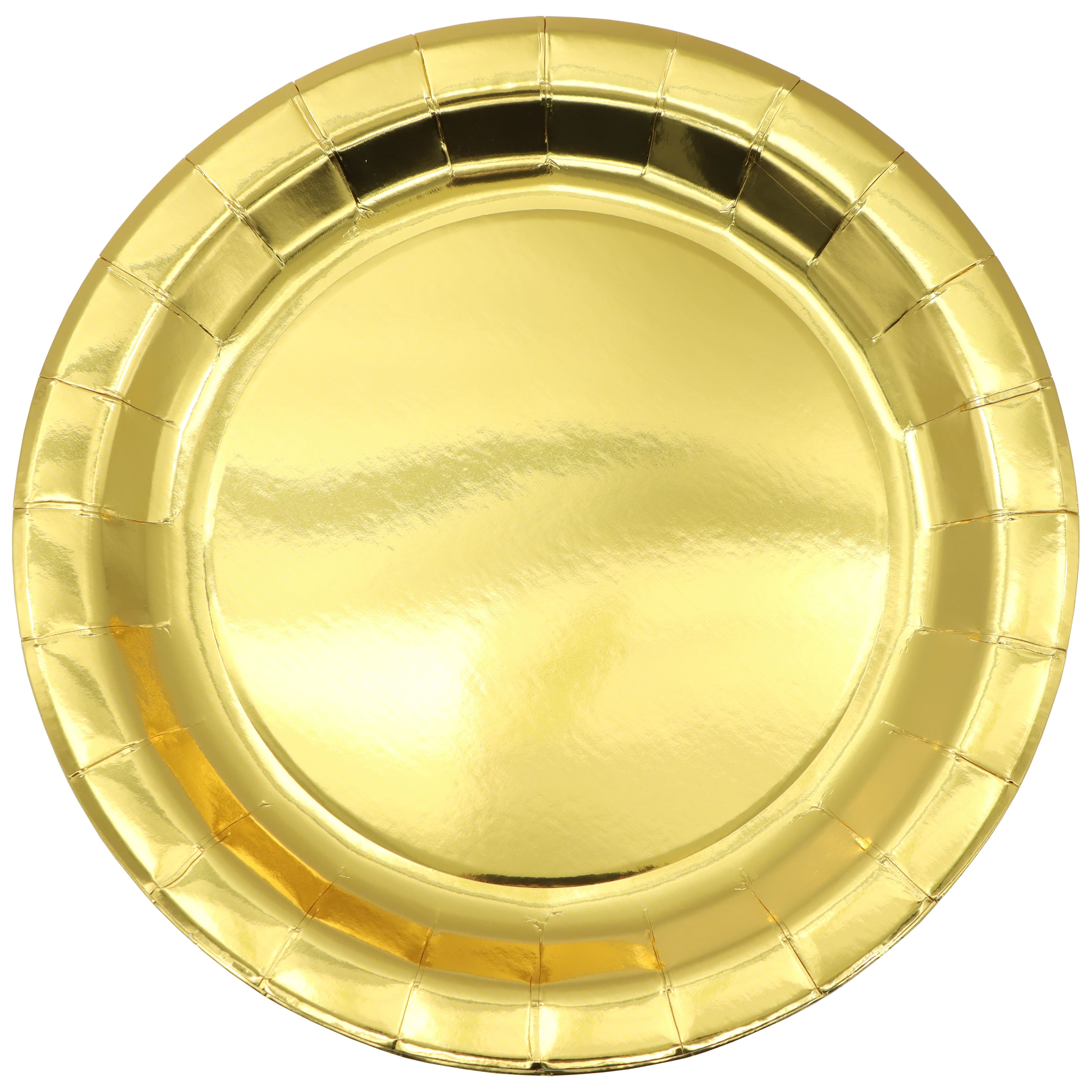 9&#x22; Gold Paper Plates, 8ct. by Celebrate It&#x2122;