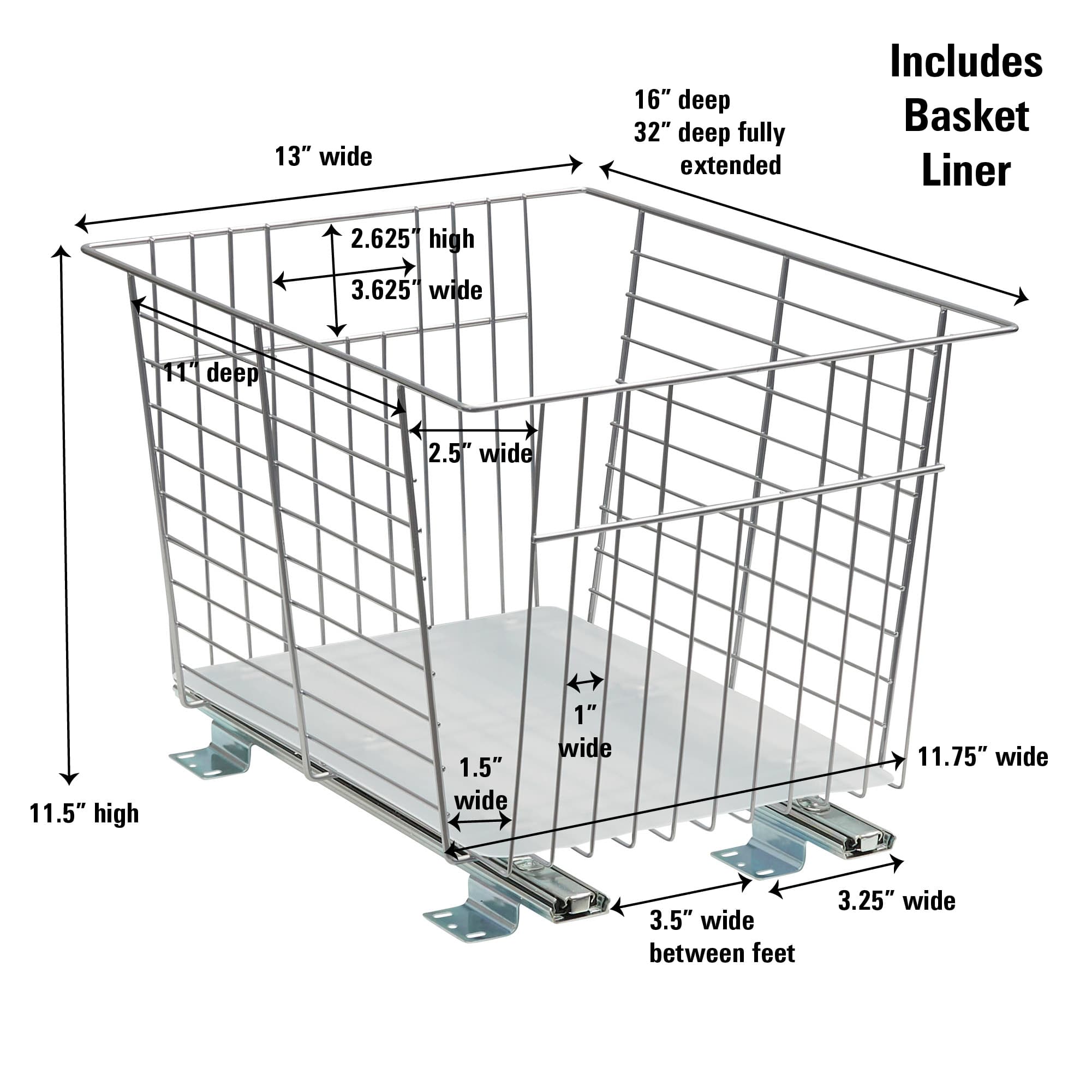 Household Essentials Glidez Sliding Vegetable Bin