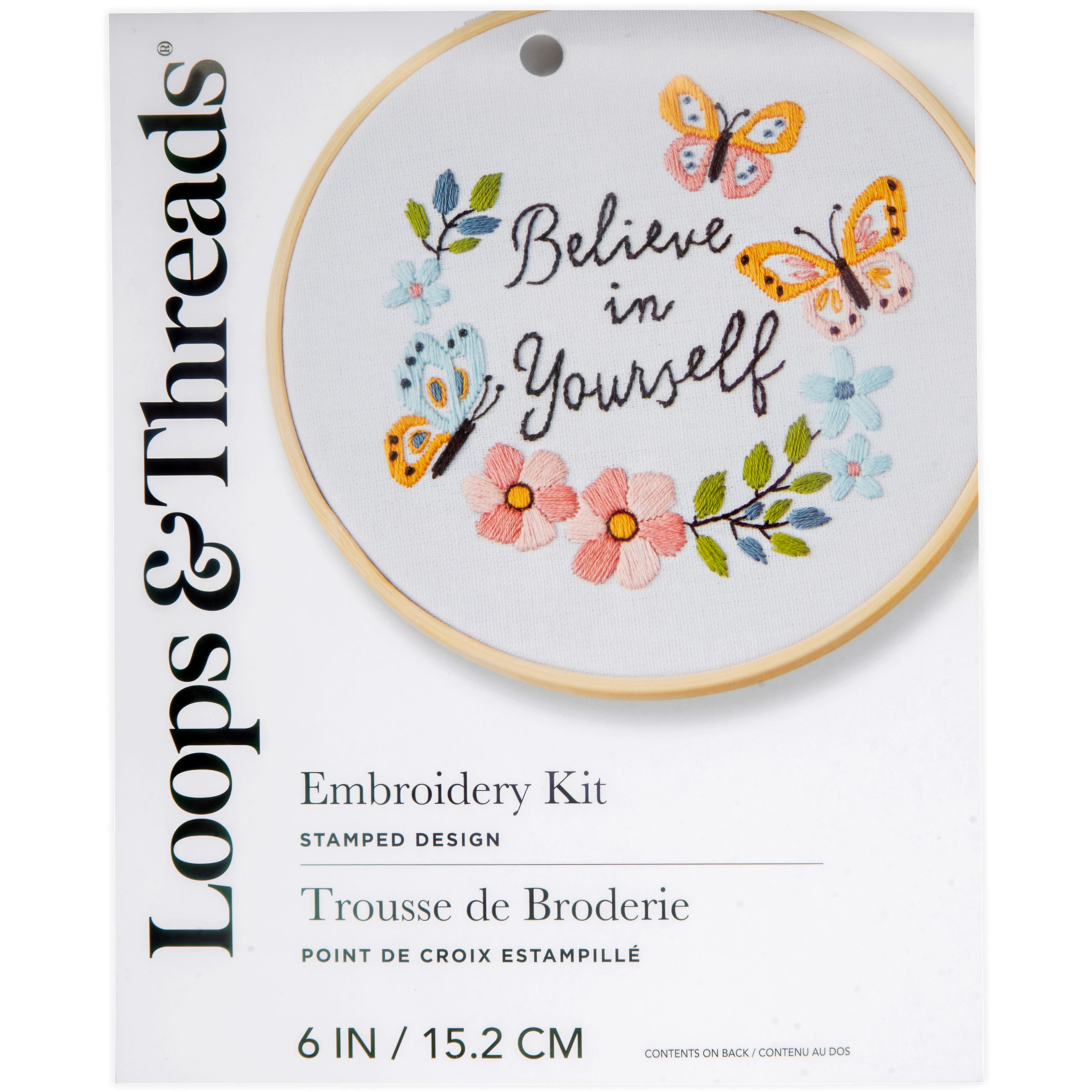 Believe in Yourself Embroidery Kit by Loops & Threads®