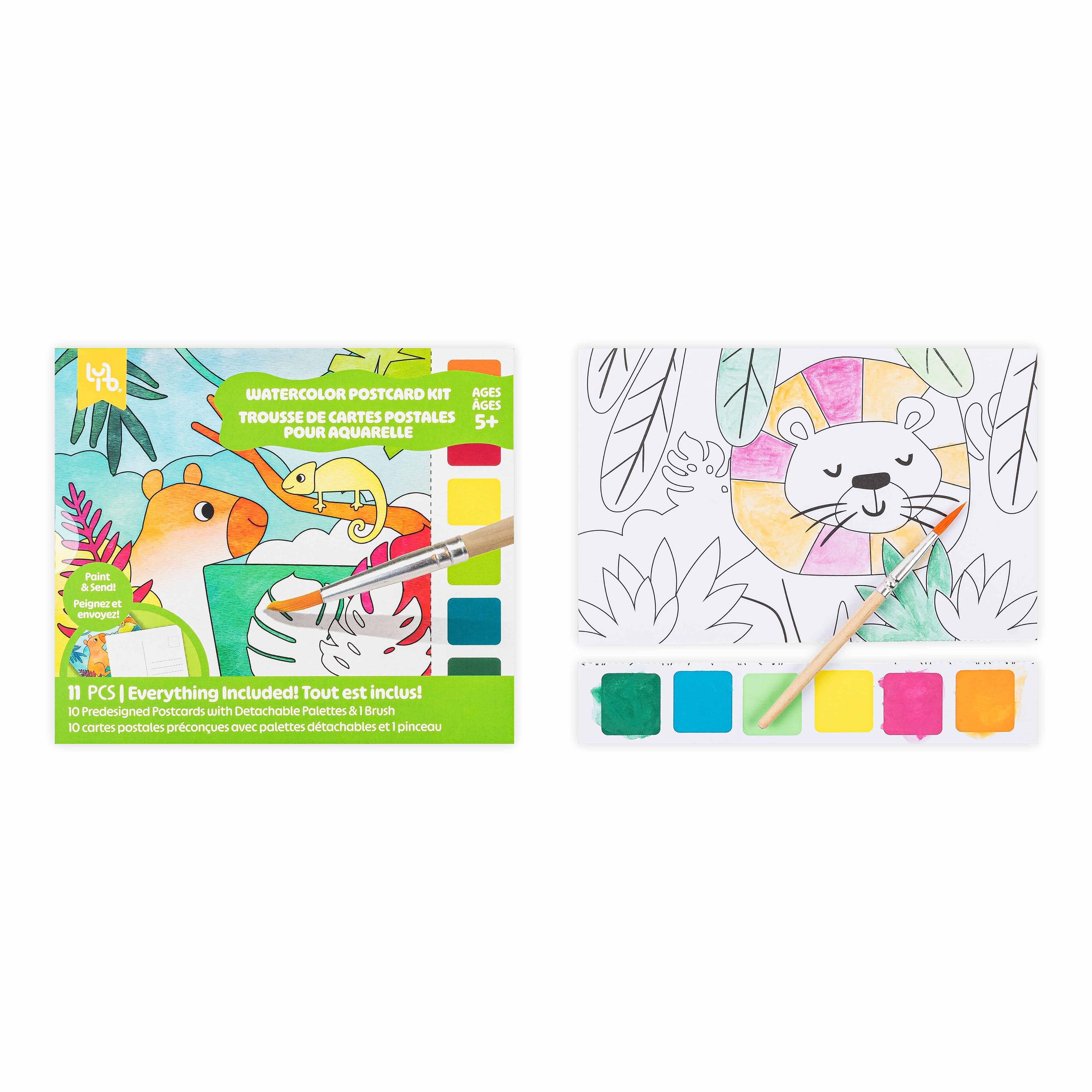 Little Yellow Bicycle&#xAE; Jungle Watercolor Postcard Kit