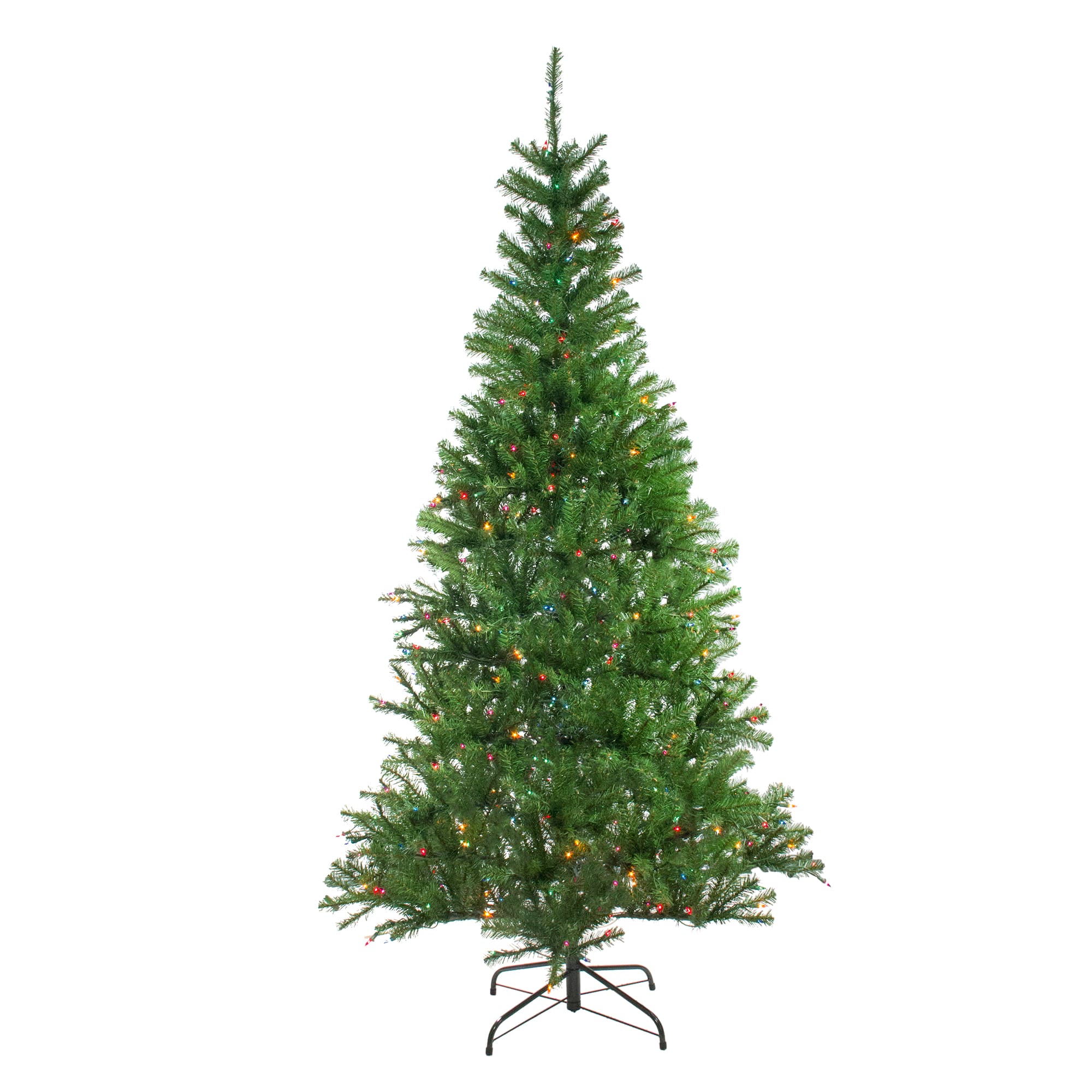 7ft. Pre-Lit Vail Spruce Artificial Christmas Tree, Multicolor Lights