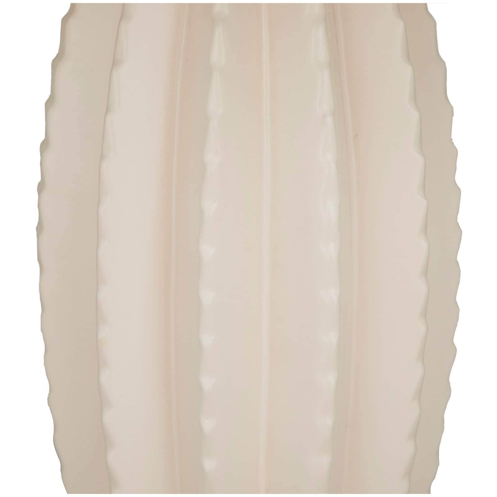 CosmoLiving by Cosmopolitan Cream Ceramic Gourd Style Base Table Lamp with Drum Shade 15" x 15" x 24"