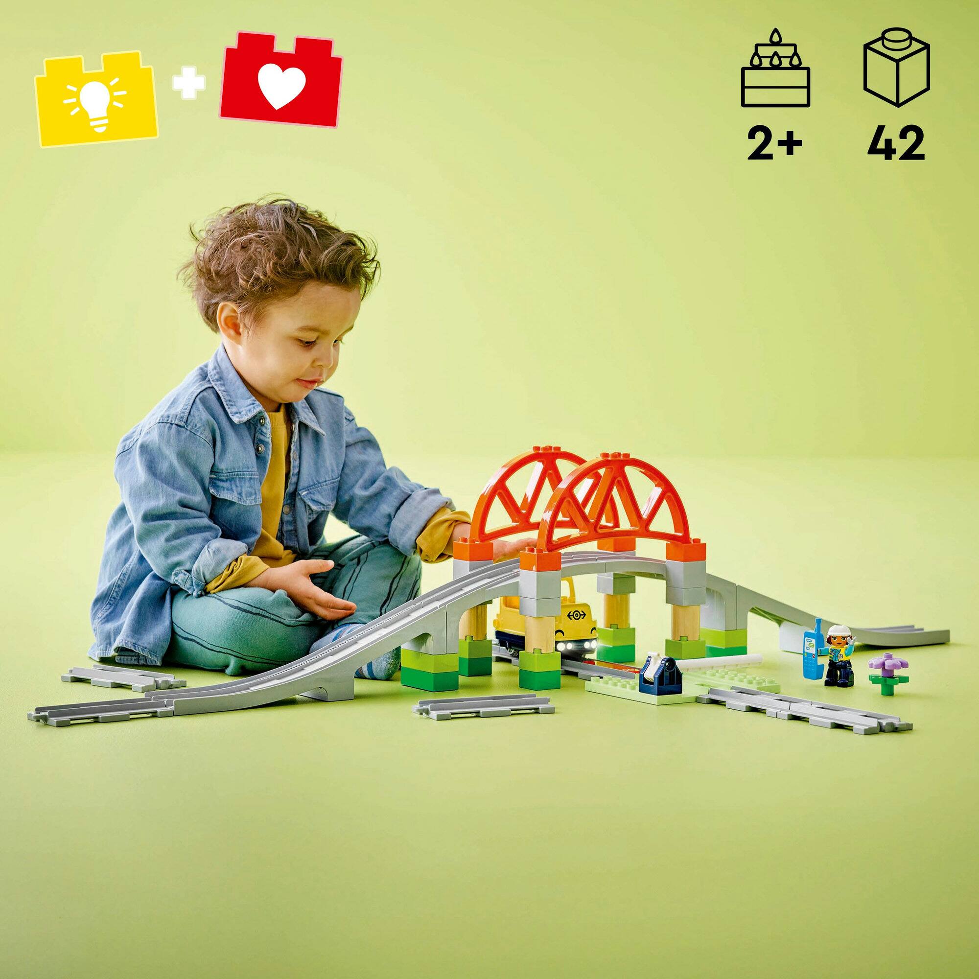 LEGO&#xAE; DUPLO&#xAE; Town Train Bridge and Tracks Expansion Set 10426