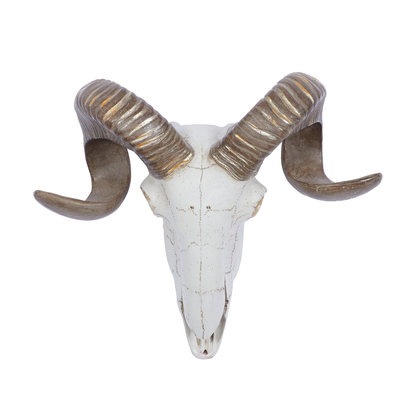 White Skull Polystone Wall D&#xE9;cor