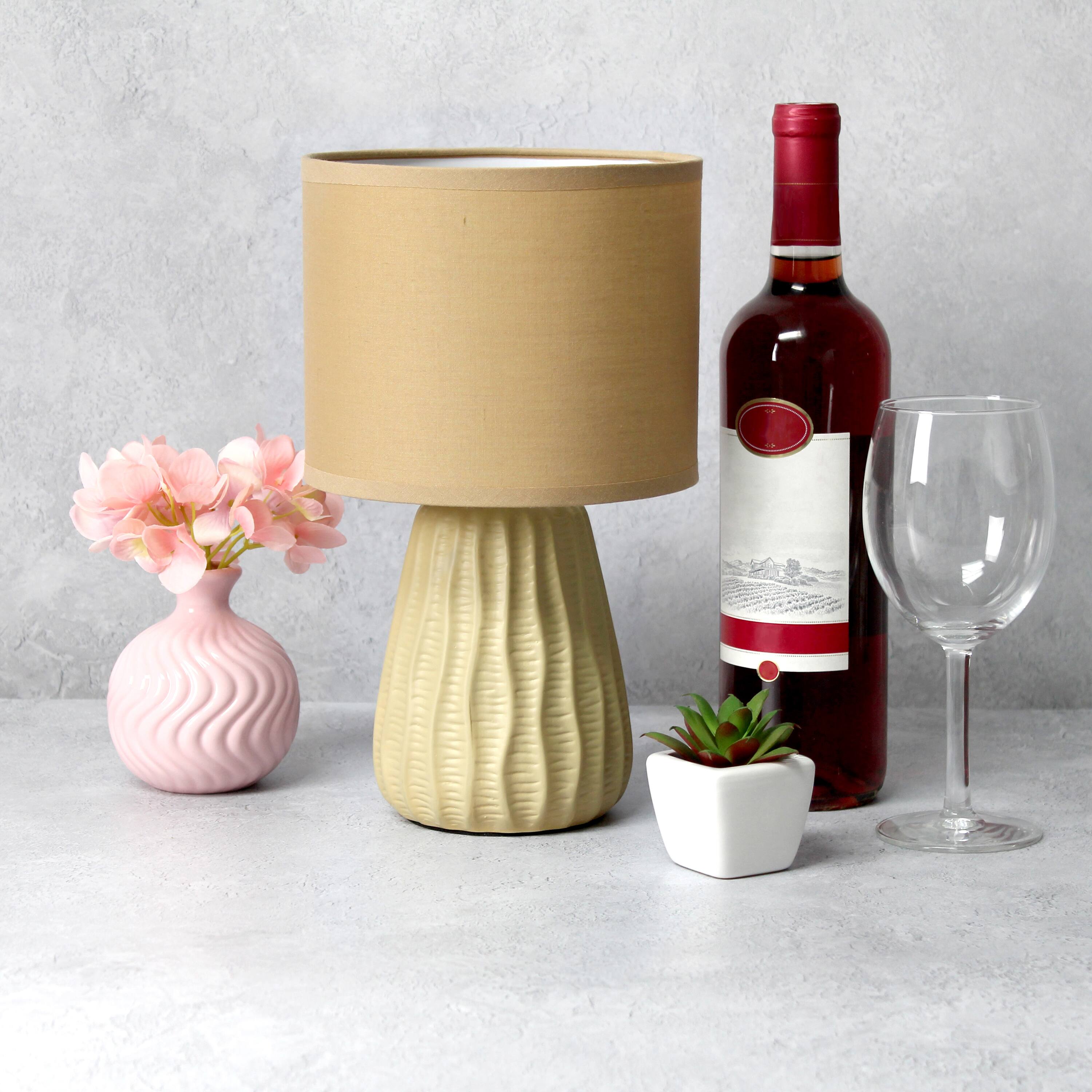 Simple Designs 11" Mini Ceramic Pastel Table Lamp