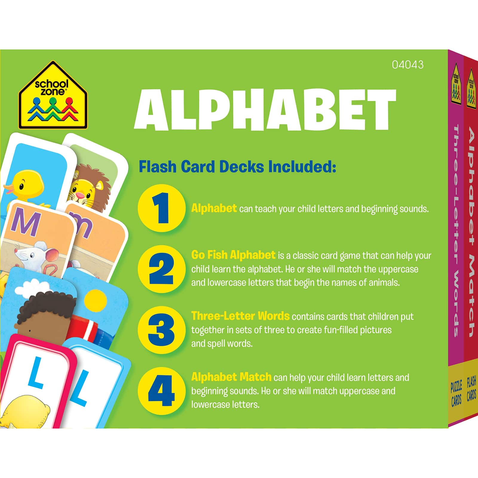 School Zone&#xAE; Alphabet Flash Card, 4 Pack