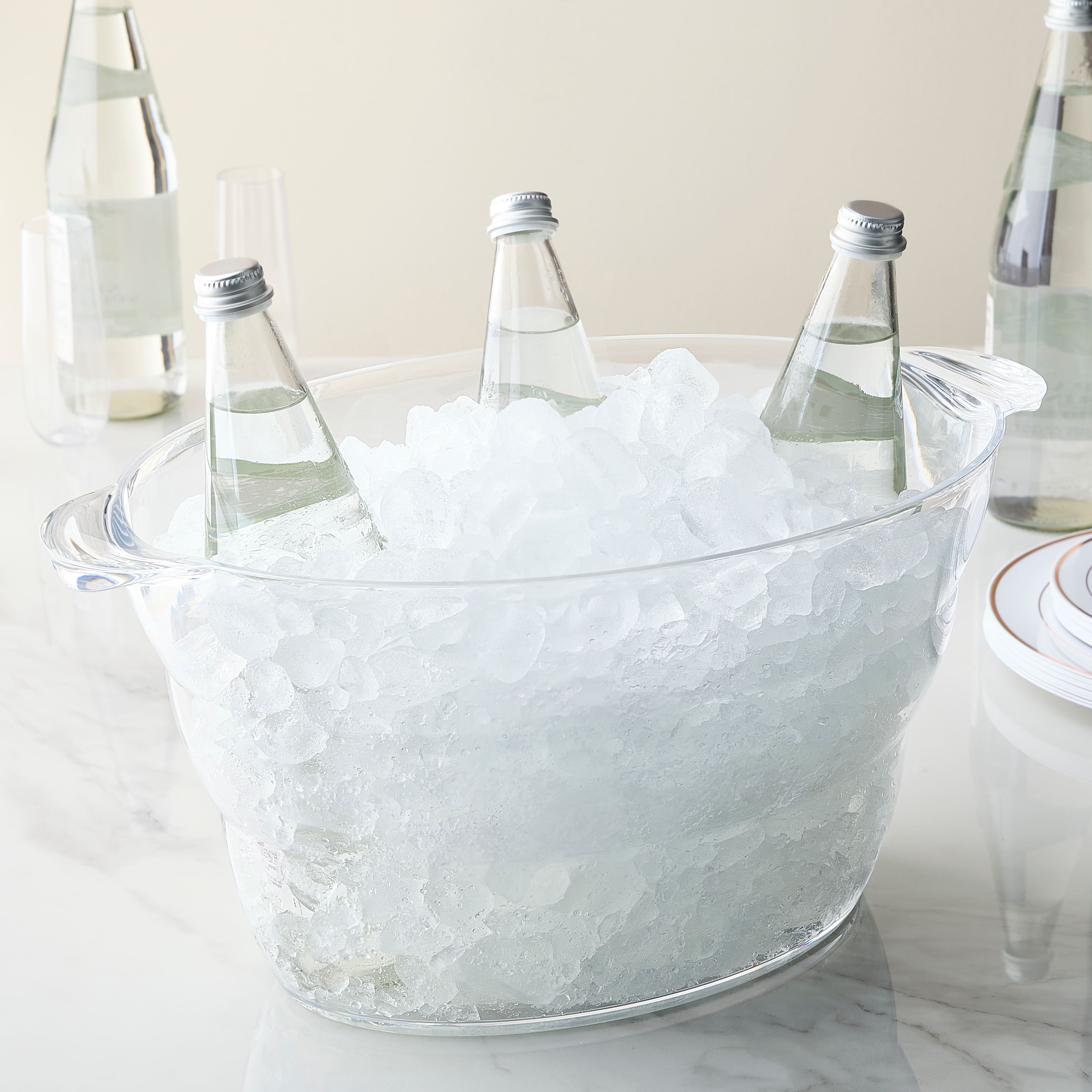 8 Pack: 3.17gal. Clear Plastic Ice Pail by Celebrate It&#x2122;