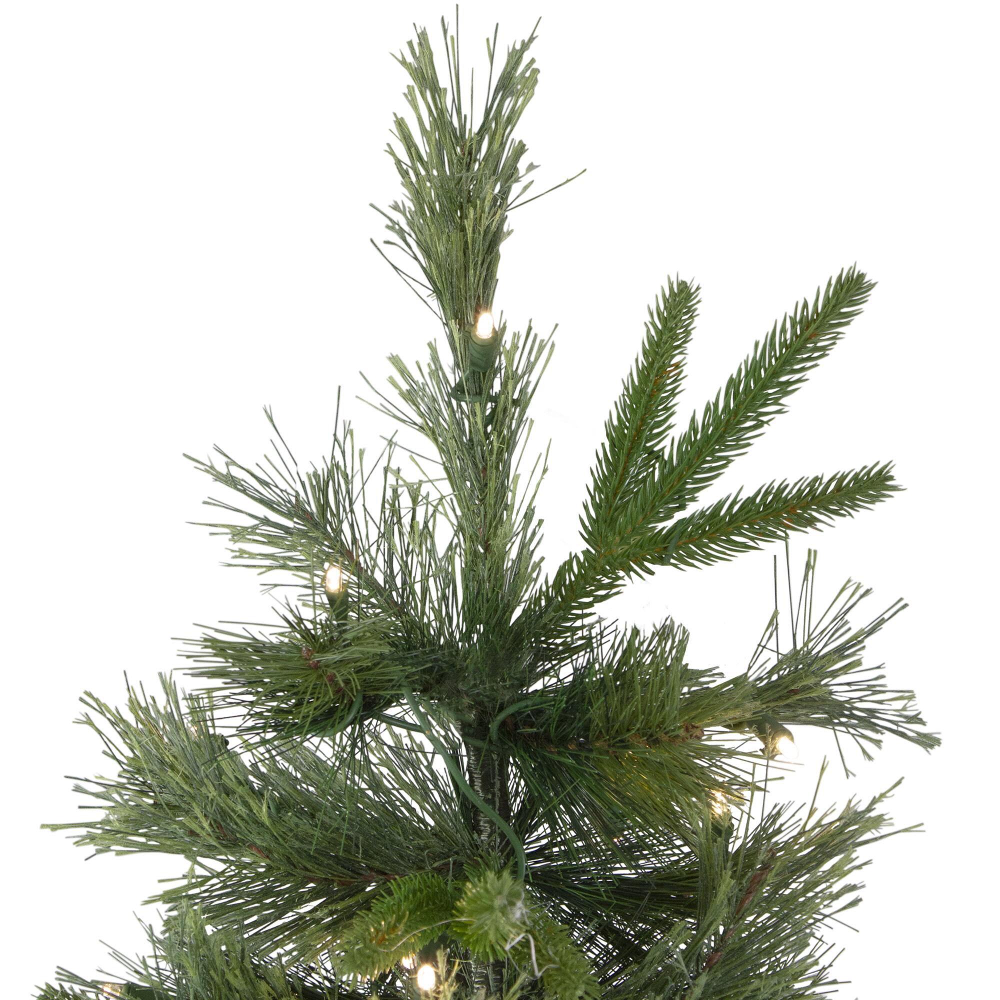 7.5 Ft. Pre-Lit Cashmere Mixed Pine Artificial Christmas Tree, Warm White LED Lights