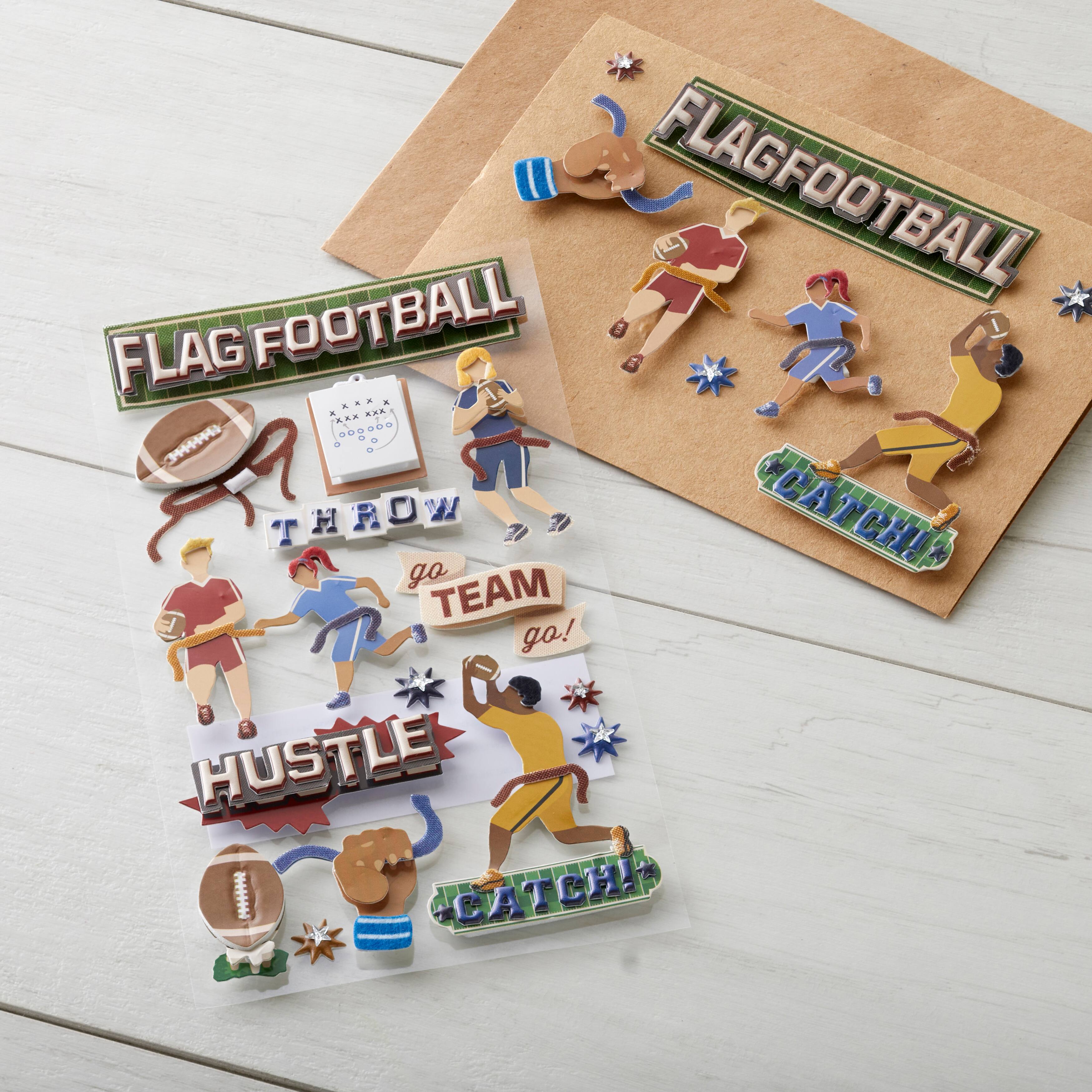 Flag Football Dimensional Stickers by Recollections&#x2122;