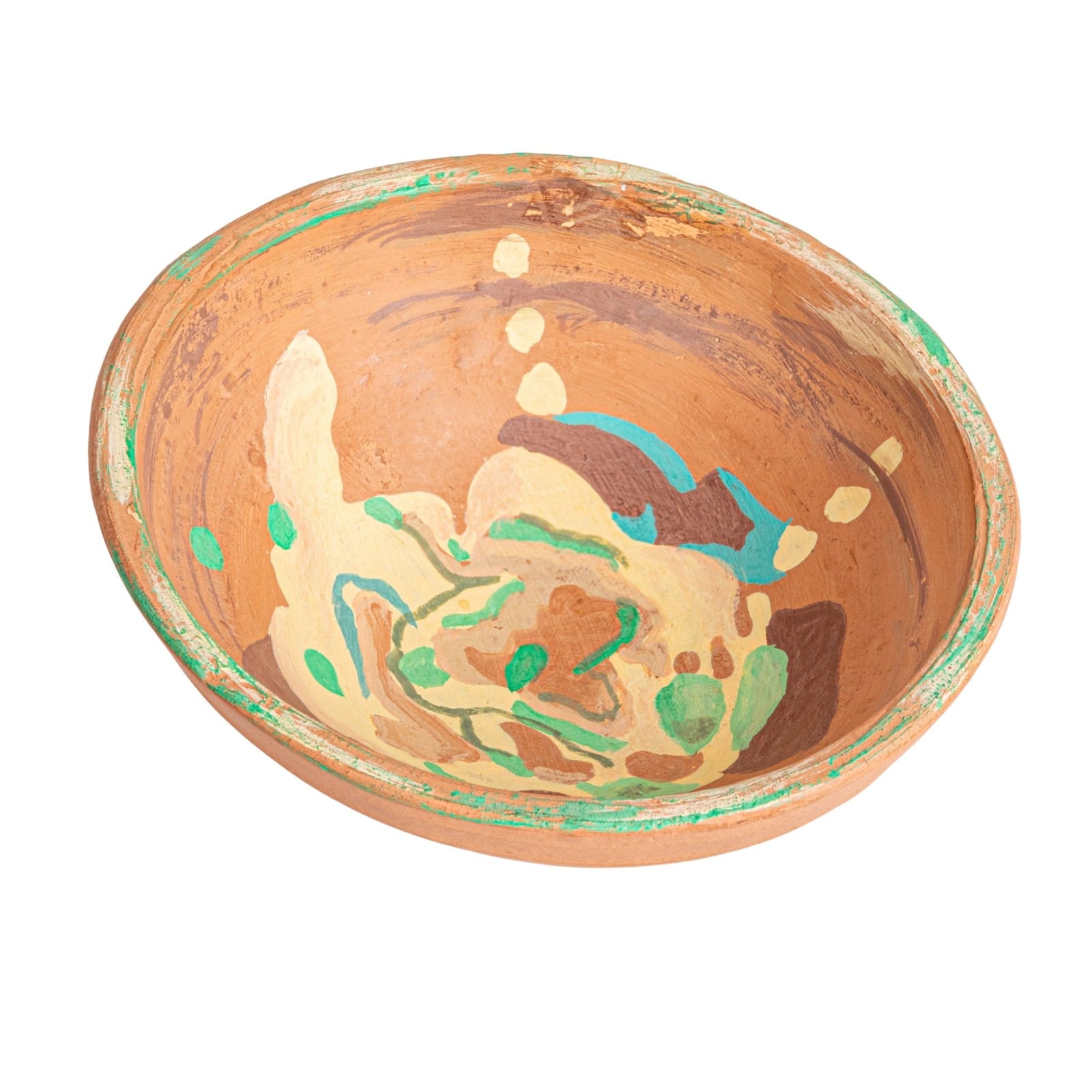 Hello Honey® 6.75" Multicolor Abstract Terra Cotta Decorative Bowl