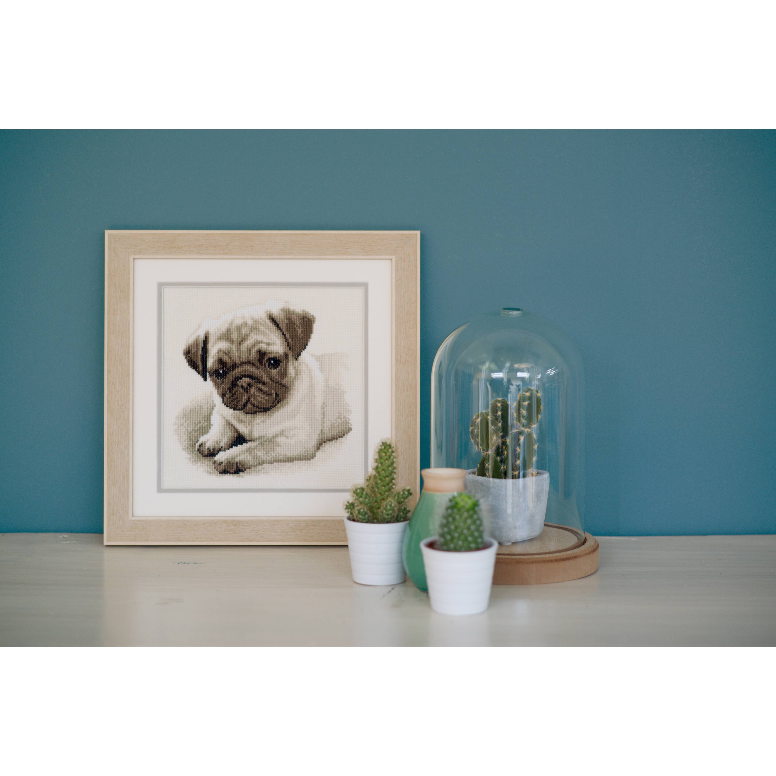 Vervaco Pug Dog on Aida Counted Cross Stitch Kit