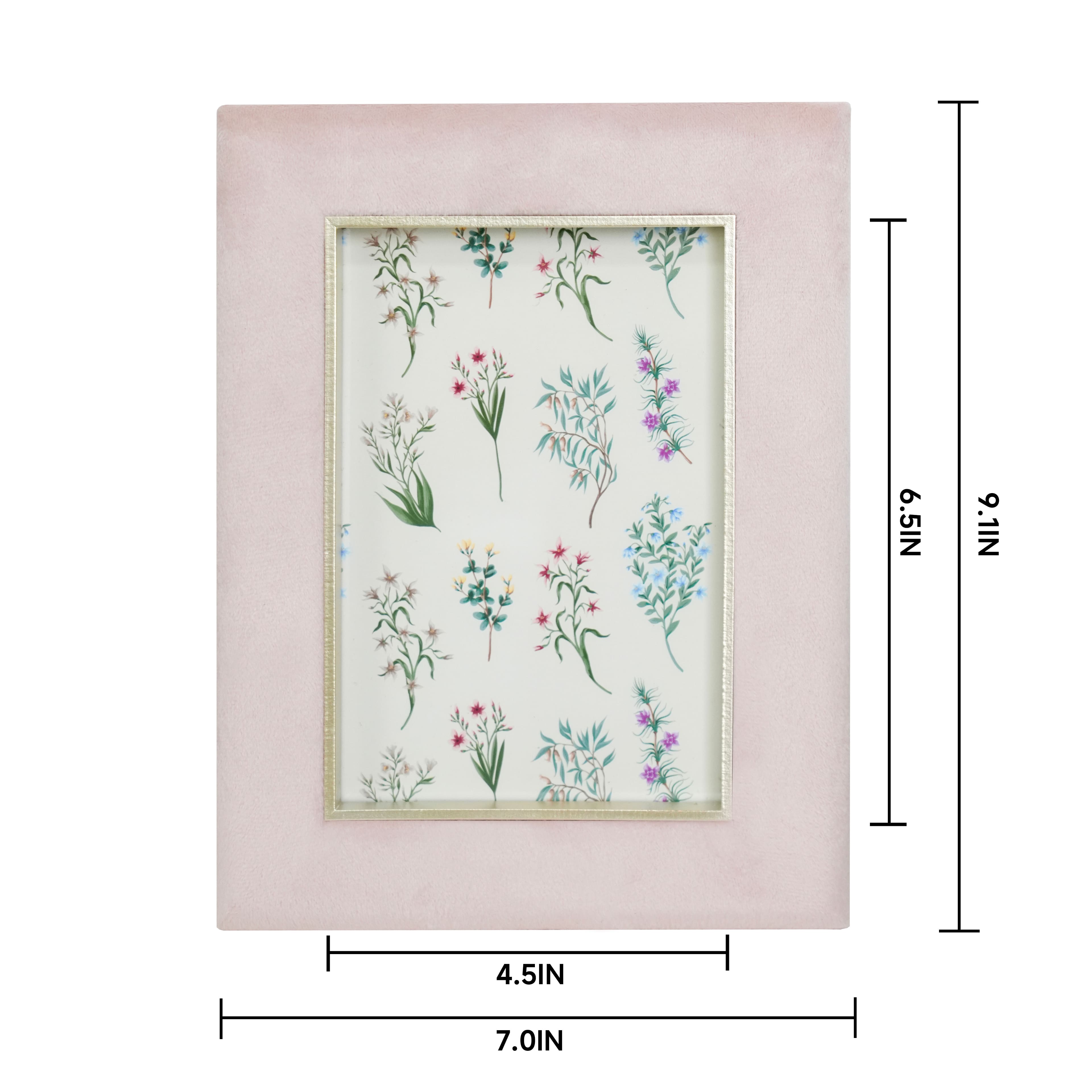 Just Jane 5&#x22; x 7&#x22; Flocked with Gold Frame by Studio D&#xE9;cor&#xAE;