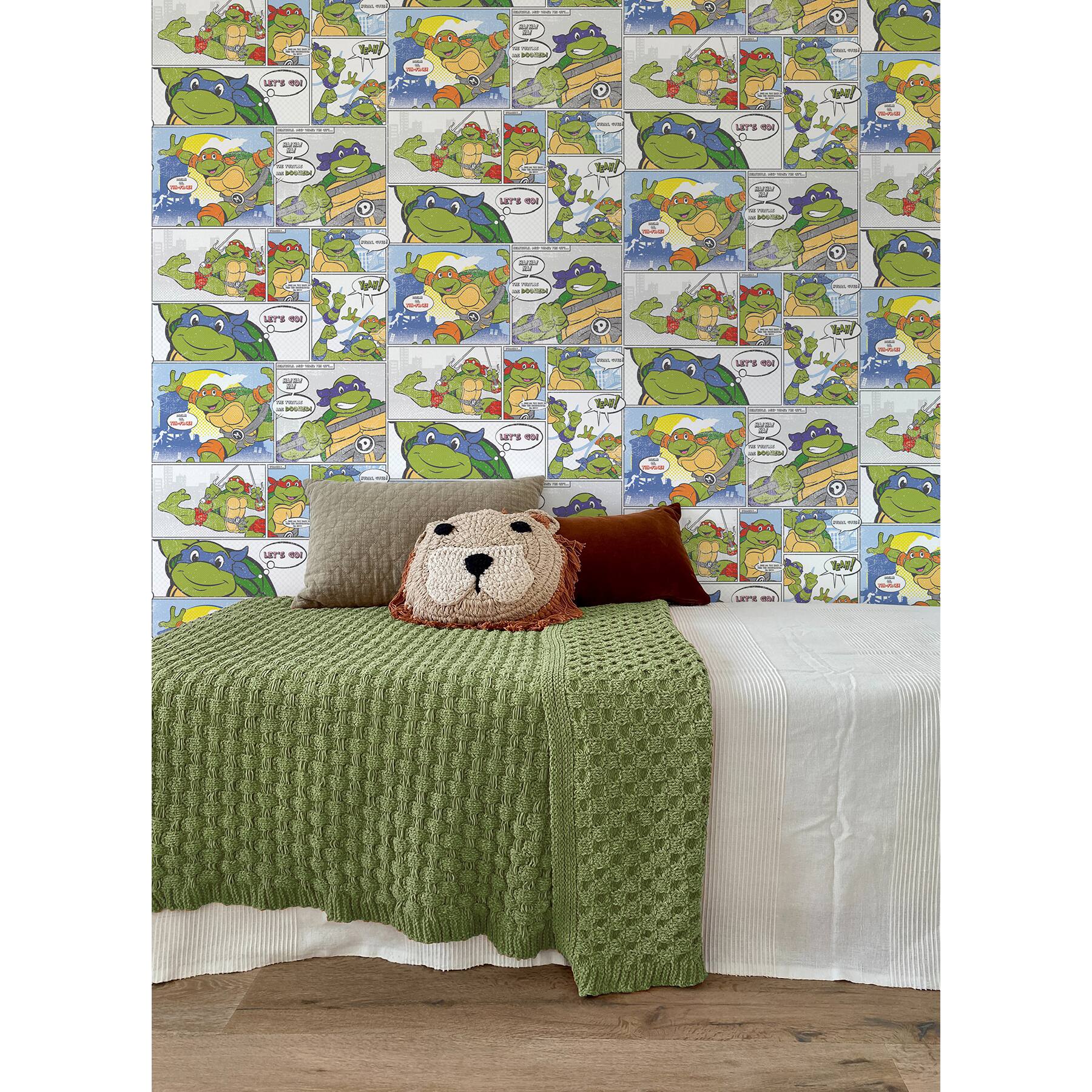 RoomMates Teenage Mutant Ninja Turtles Comic Peel &#x26; Stick Wallpaper