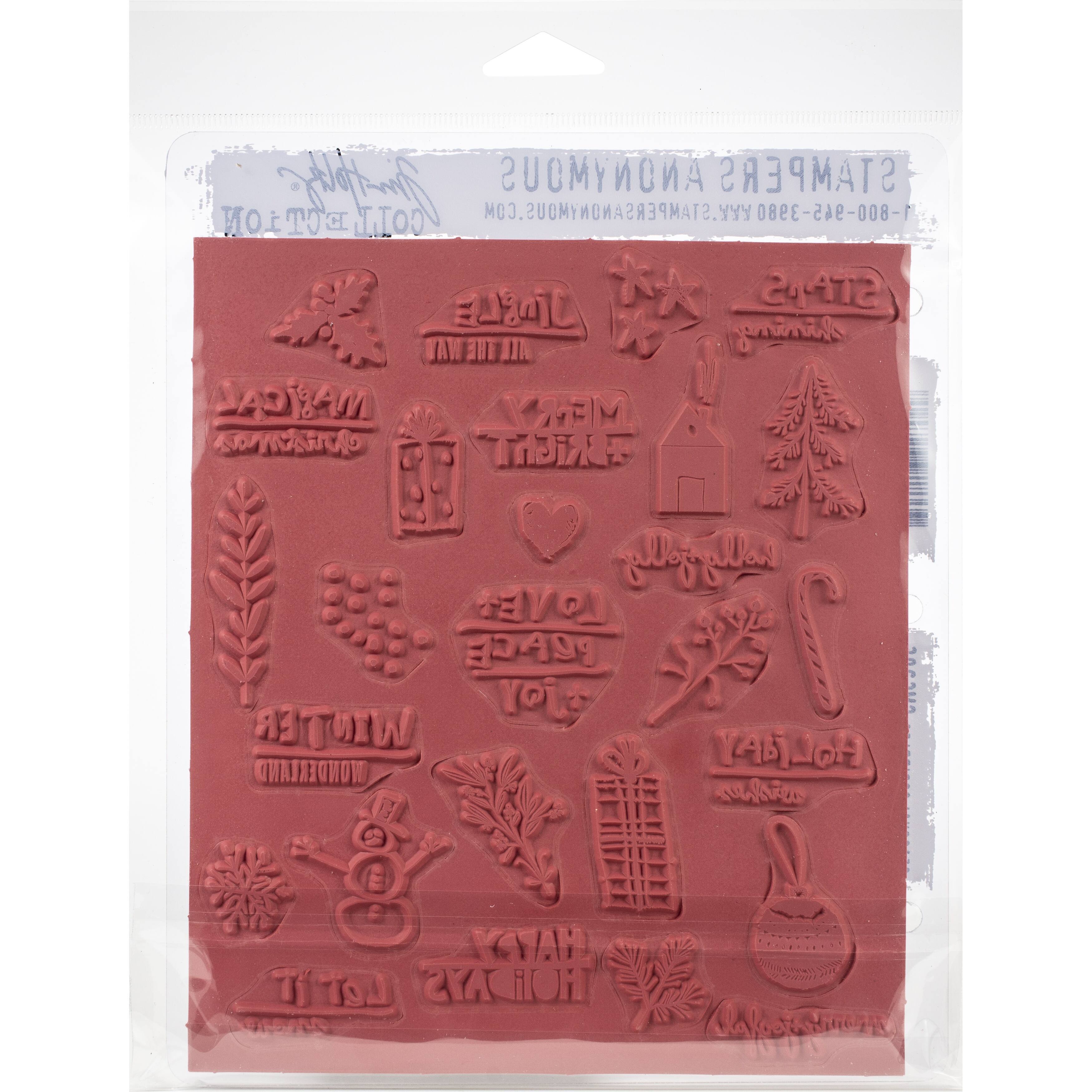 Stampers Anonymous Tim Holtz&#xAE; Seasonal Scribbles Cling Stamps