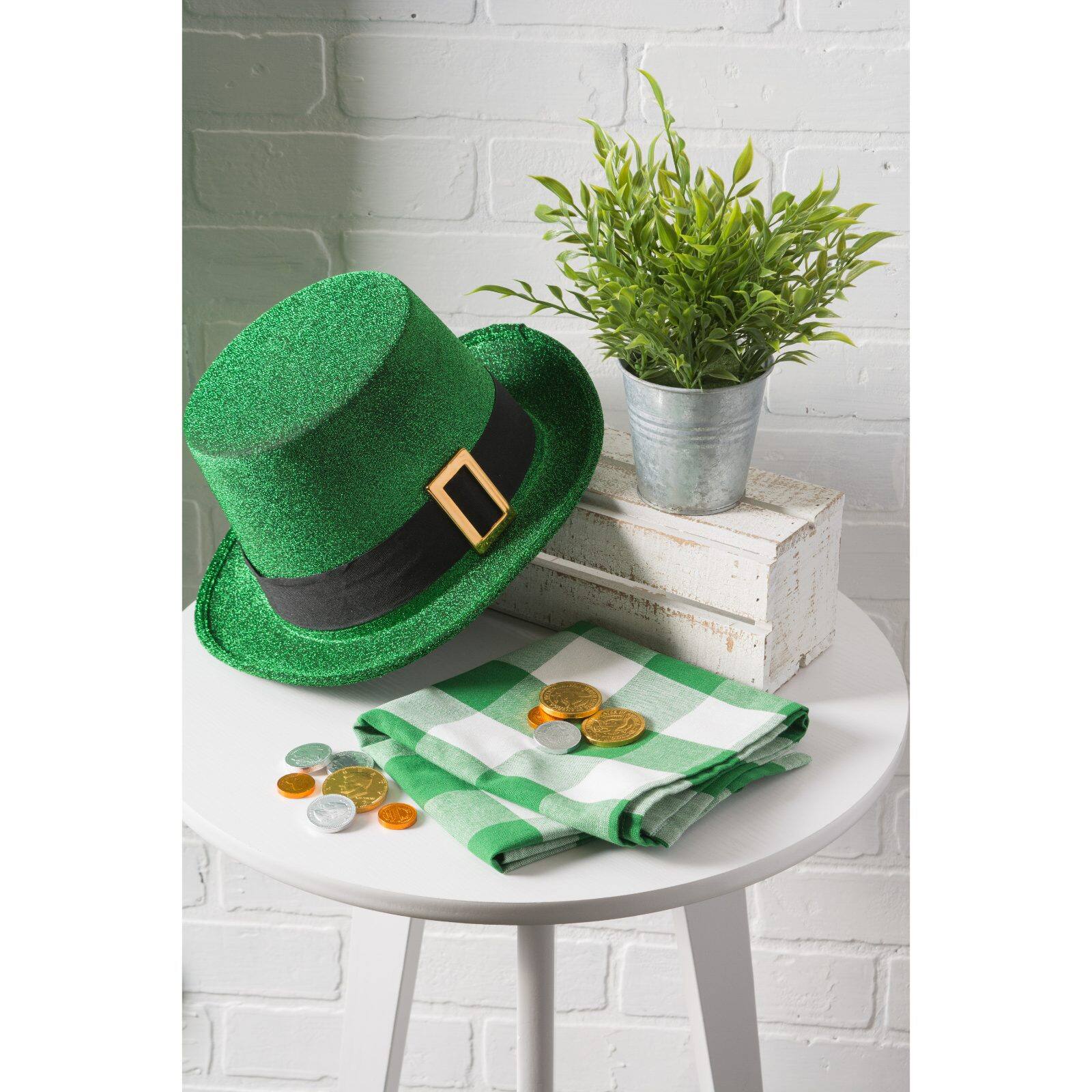DII® Shamrock Green Buffalo Check Dishtowels, 3ct.