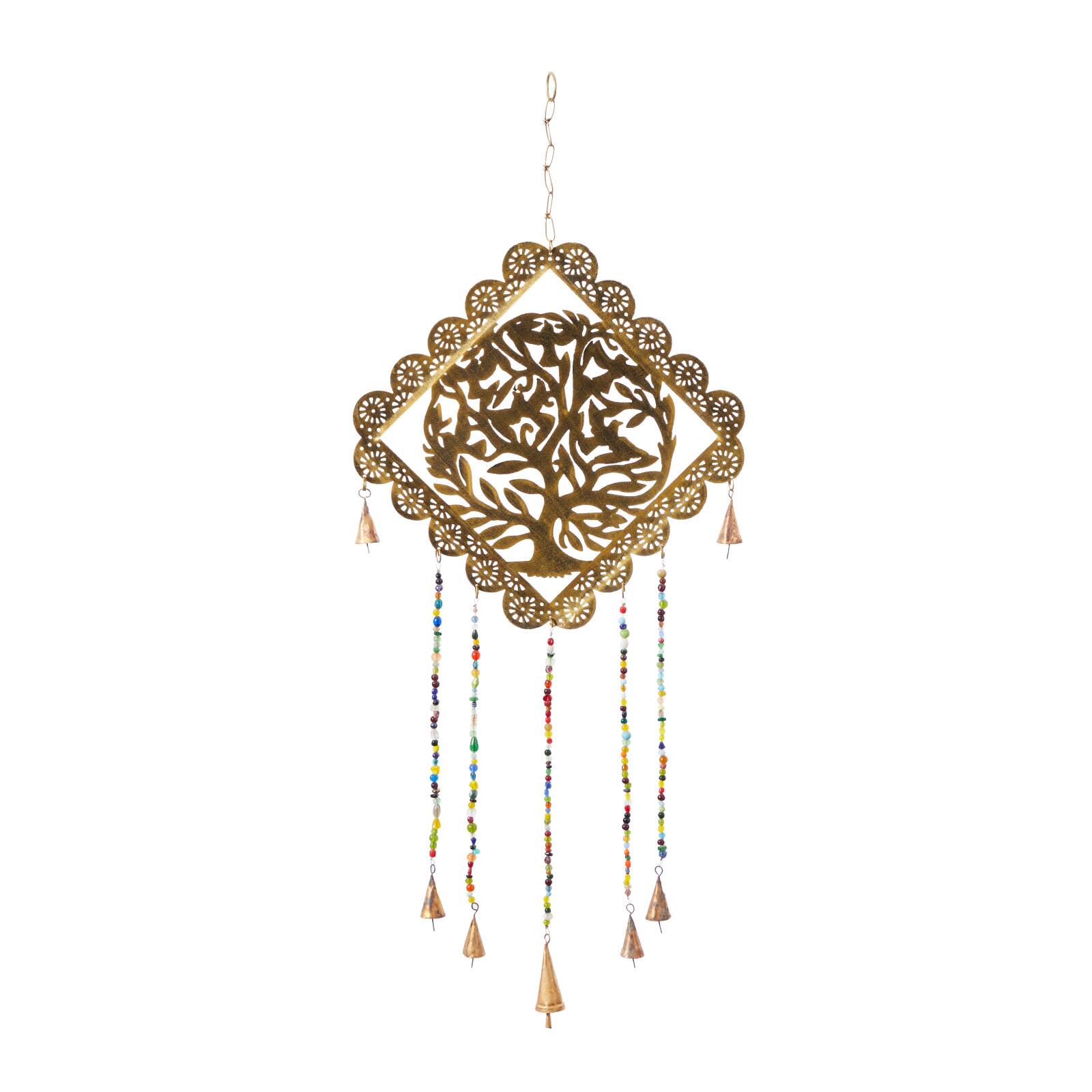 29&#x22; Gold Metal Tree Eclectic Windchime