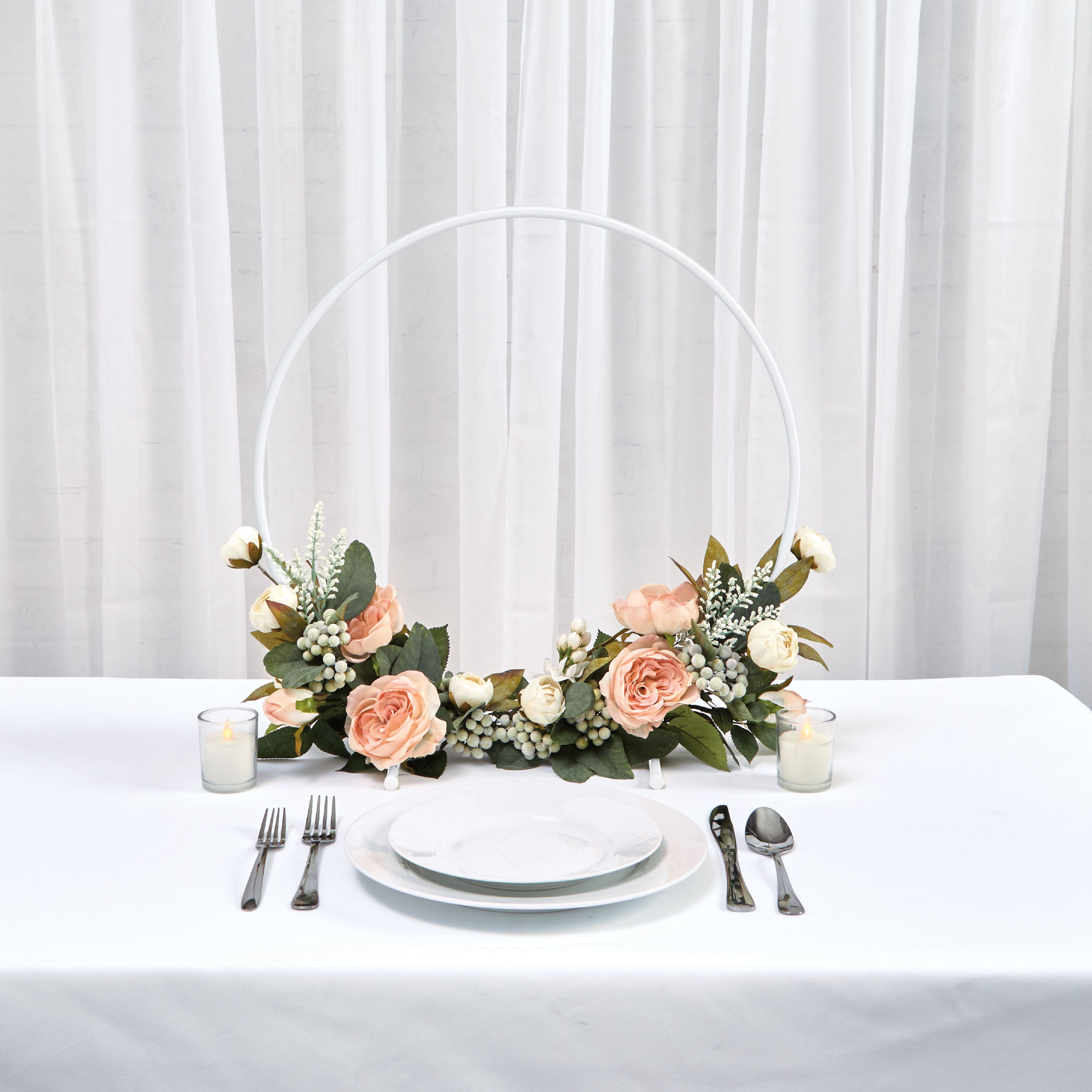 19.75&#x22; White Tabletop Hoop by Celebrate It&#x2122;