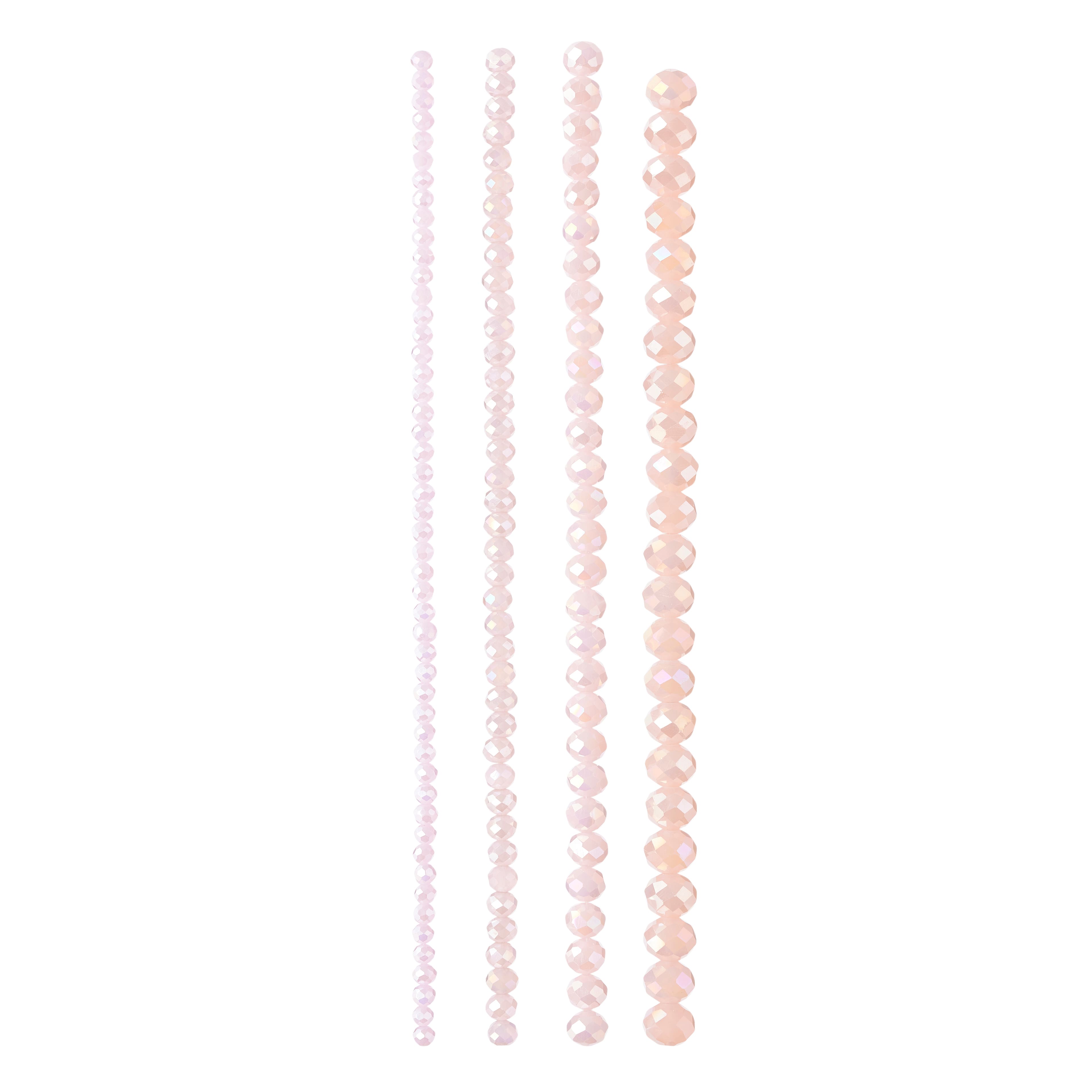 Pink Aurora Borealis Faceted Glass Round Beads by Bead Landing&#x2122;