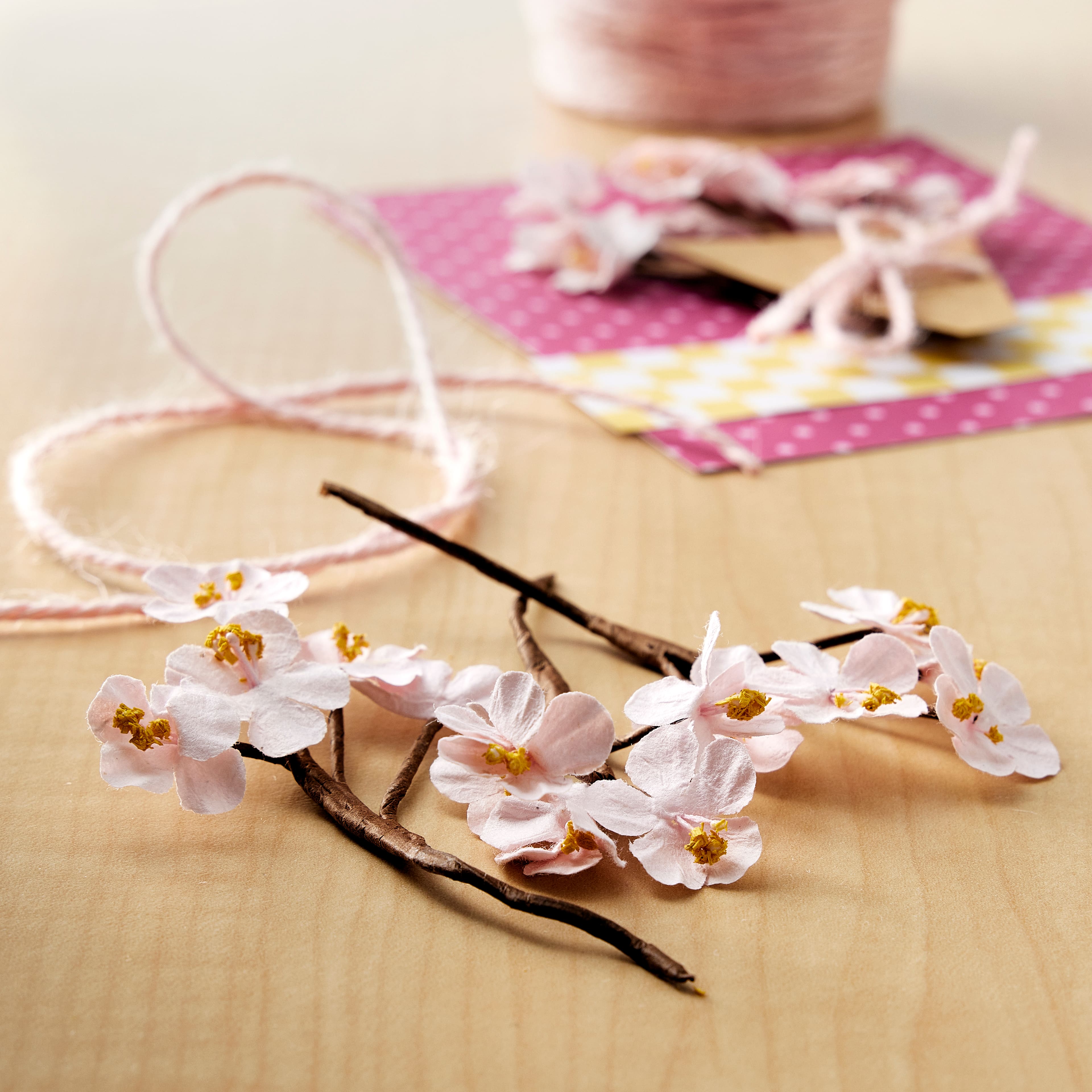 12 Packs: 6 ct. (72 total) Paper Cherry Blossom Embellishments by Recollections&#x2122;