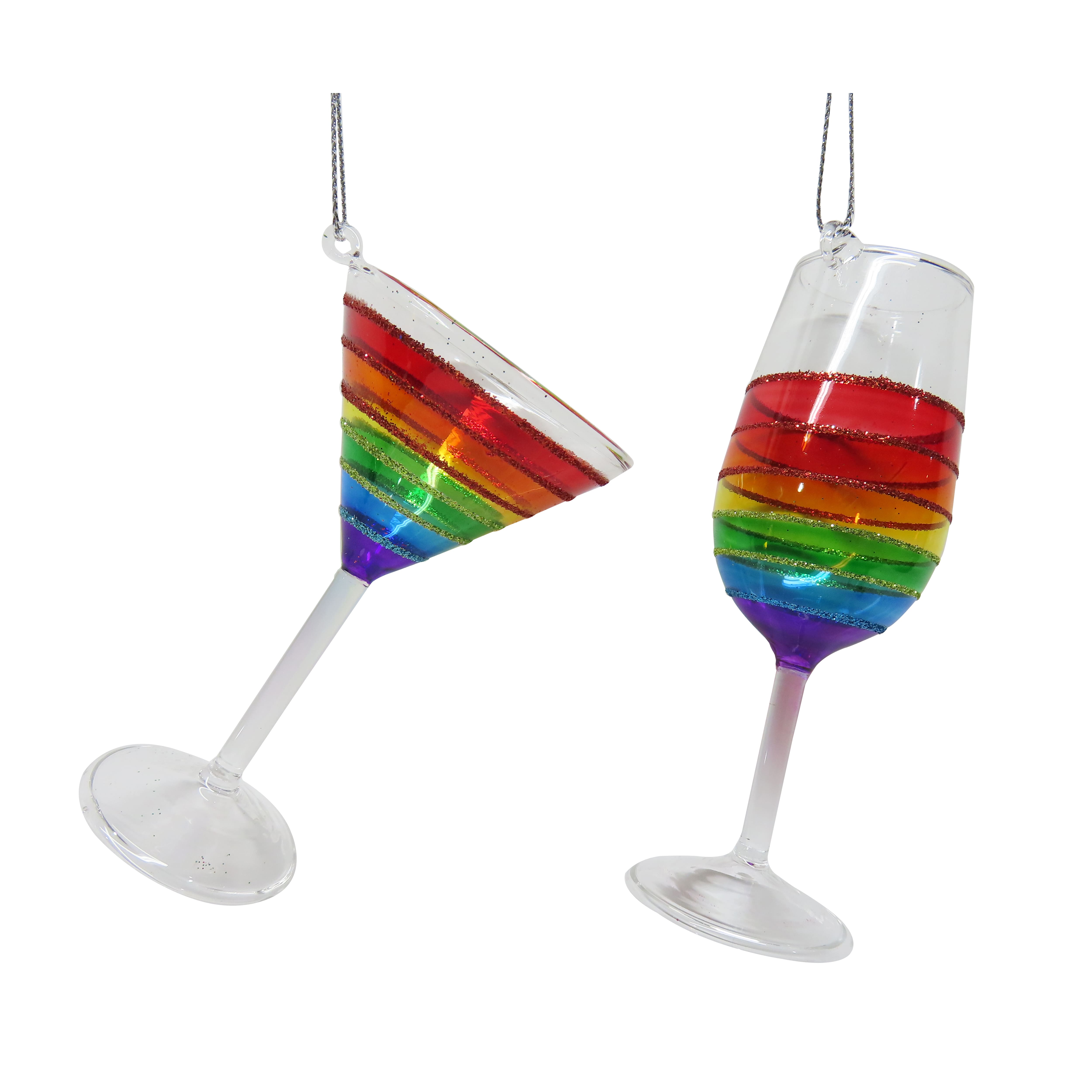 Assorted 3.75&#x22; Pride Cocktail Glass Ornament, 1pc. by Ashland&#xAE;