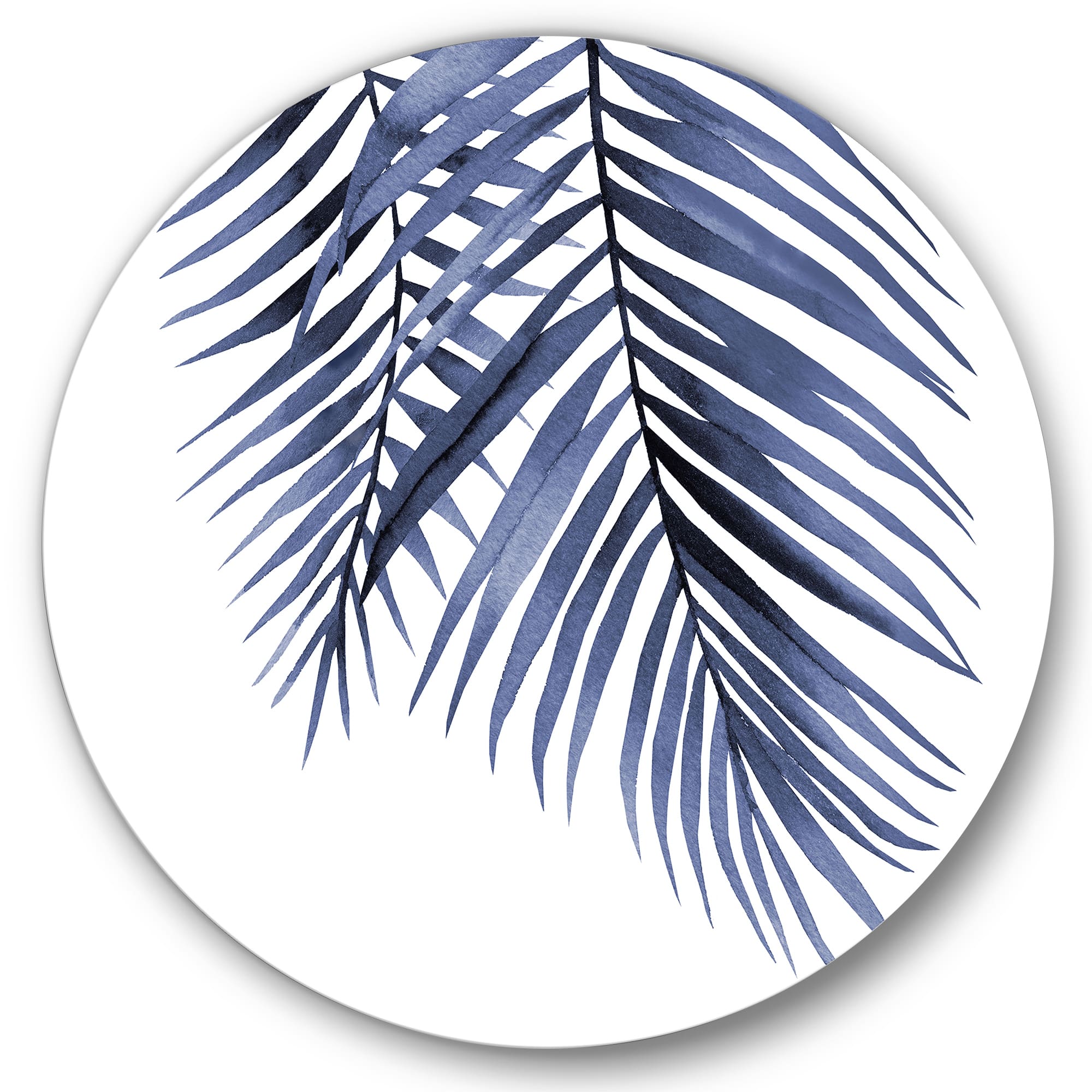 Designart - Blue Palm Leaves Abstract Tropical Branches