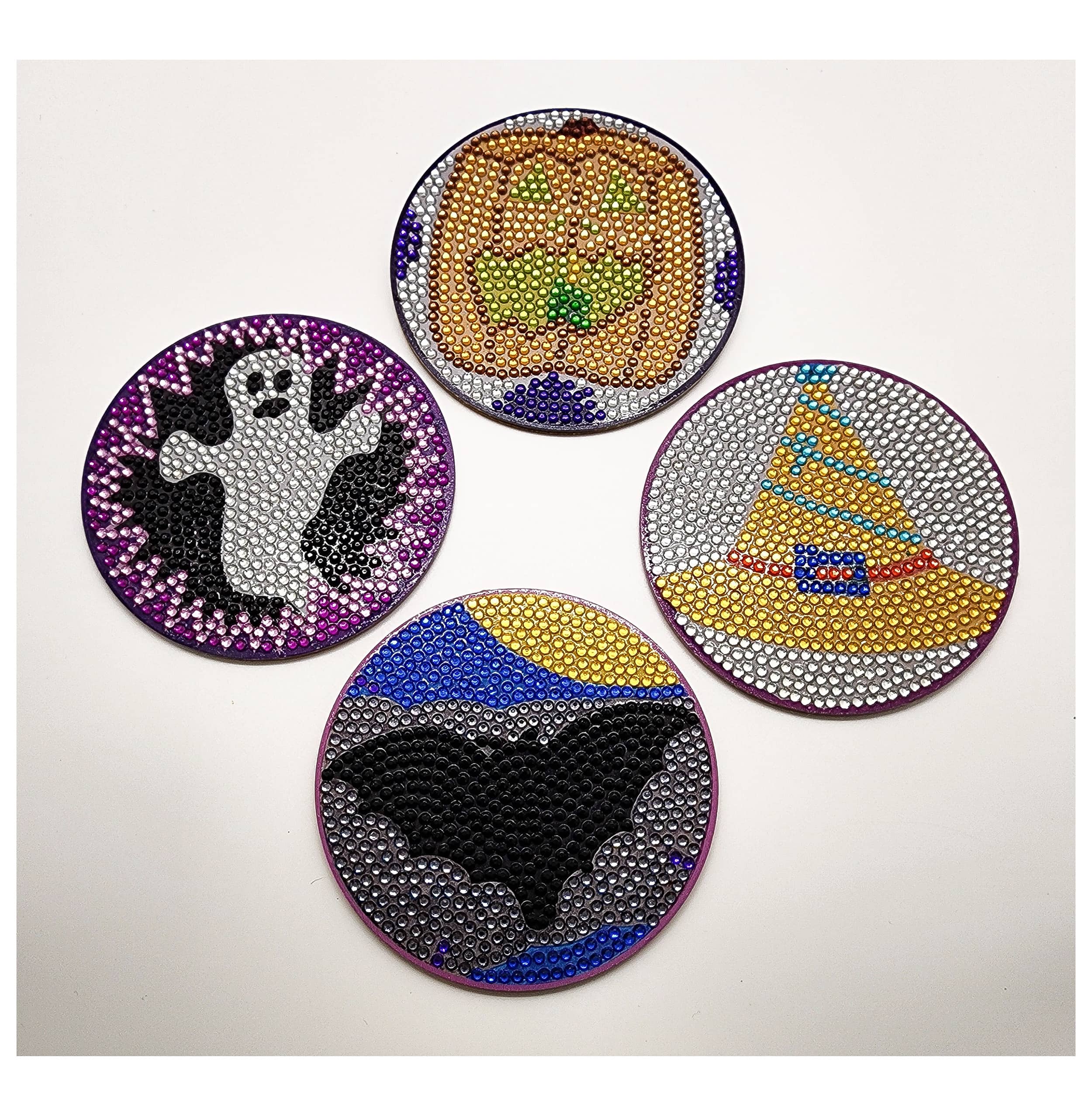 Sparkly Selections' Halloween Diamond Painting Coasters 4 Set