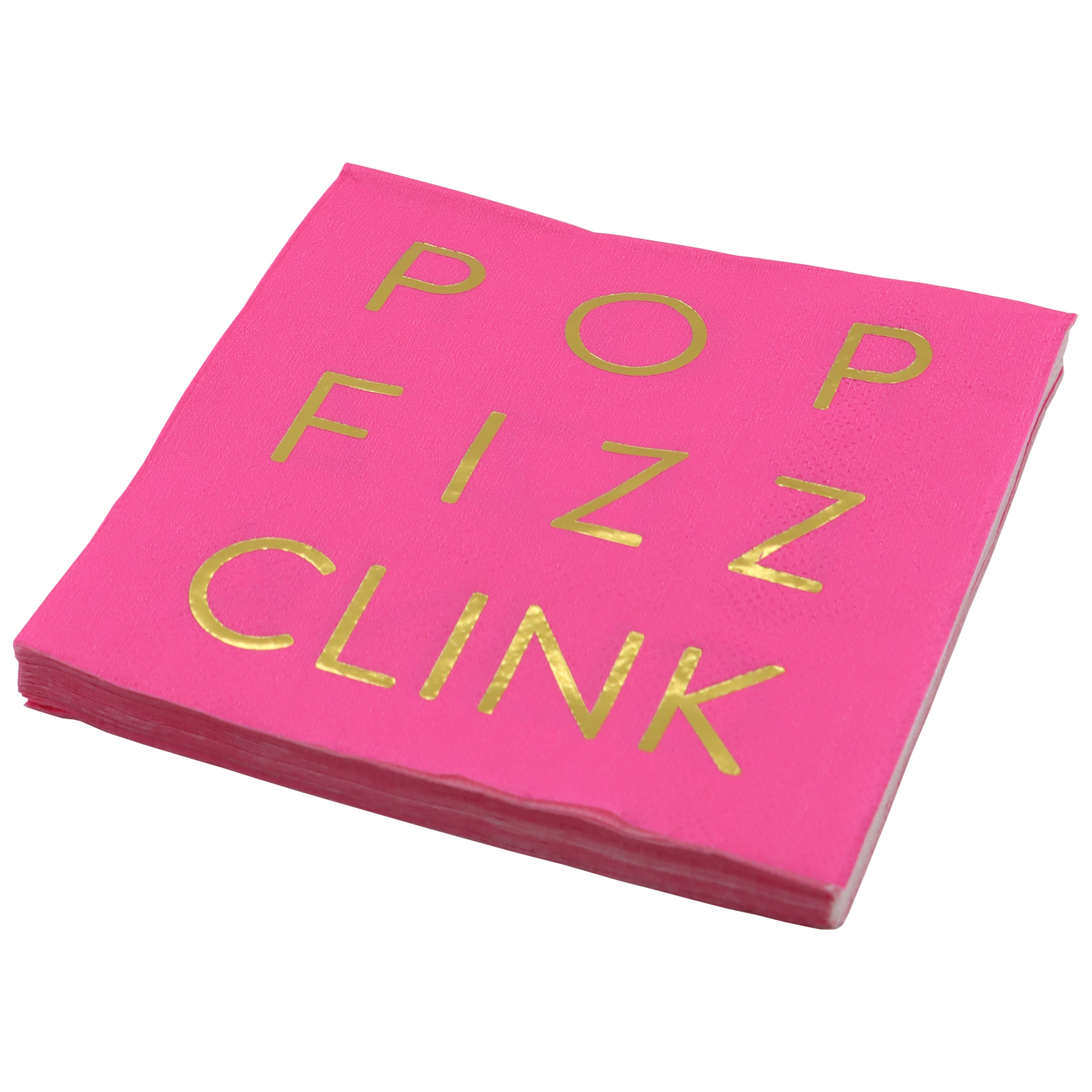Pink Pop Fizz Clink Beverage Napkins, 20ct. by Celebrate It&#x2122;