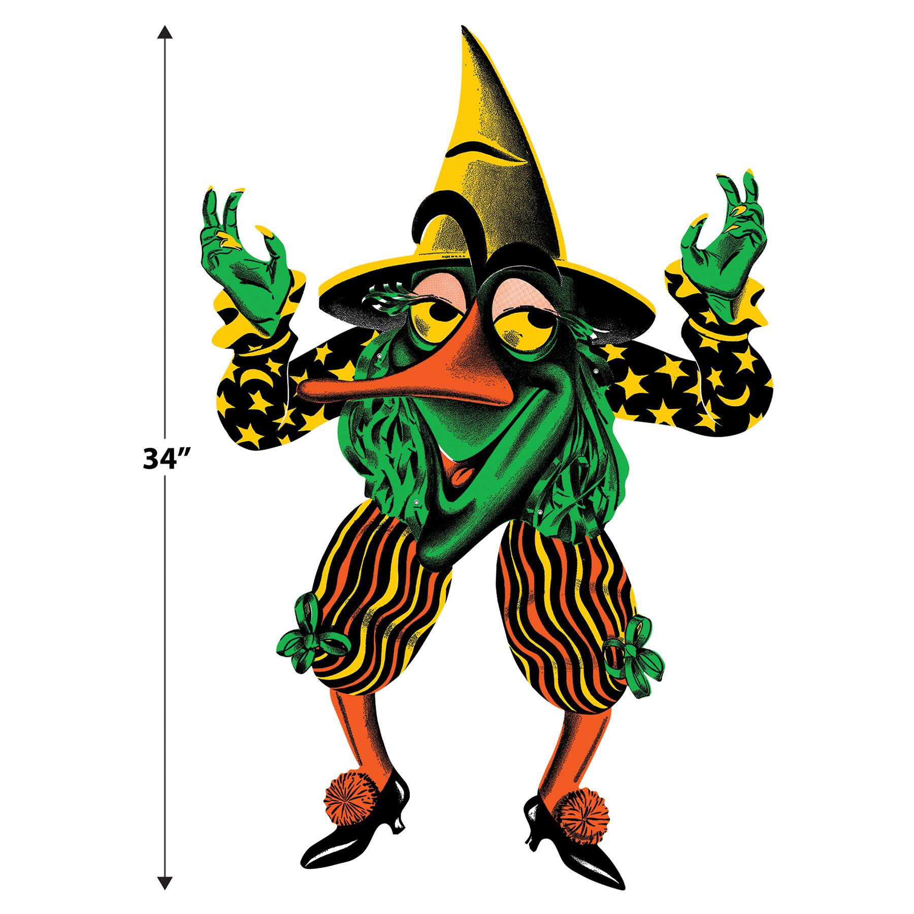 Beistle Vintage Halloween Jointed Witch Goblin Decorations