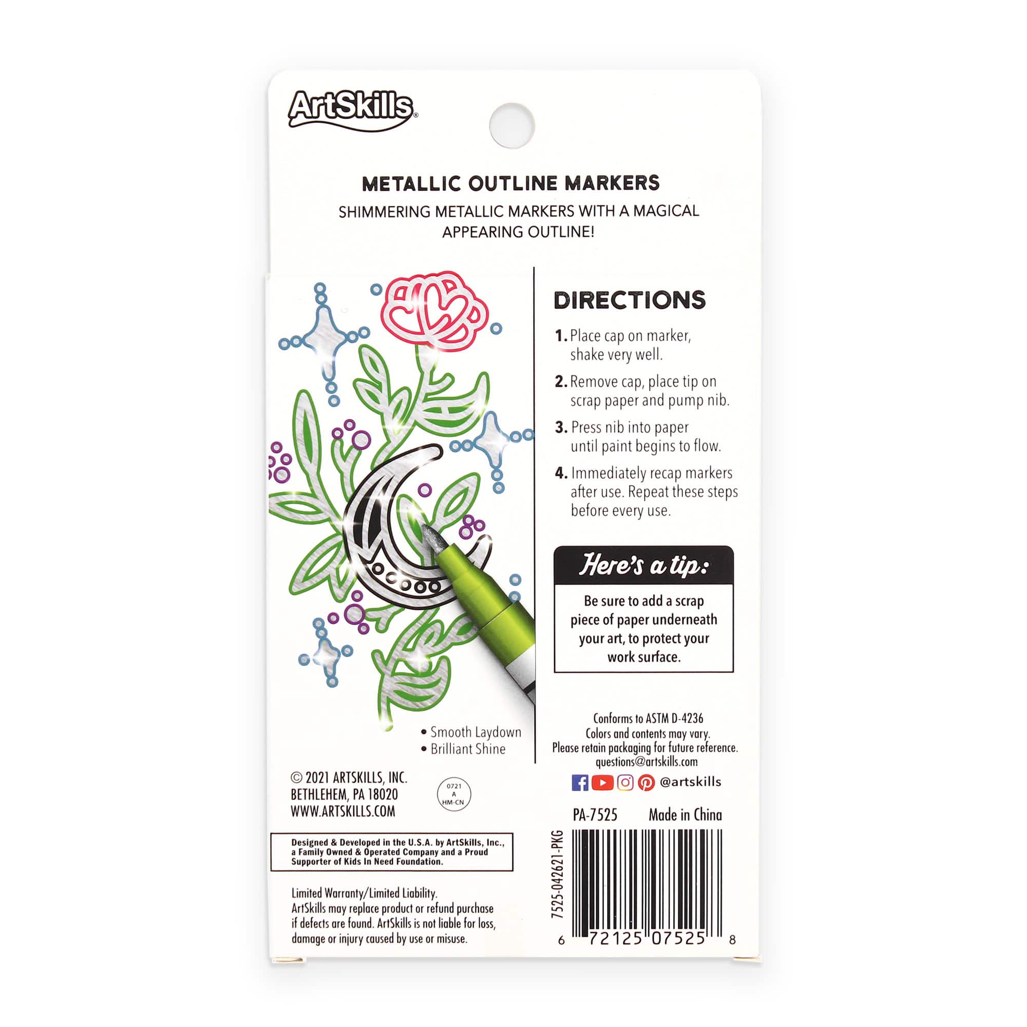 ArtSkills® Metallic Outline Markers, 6ct.