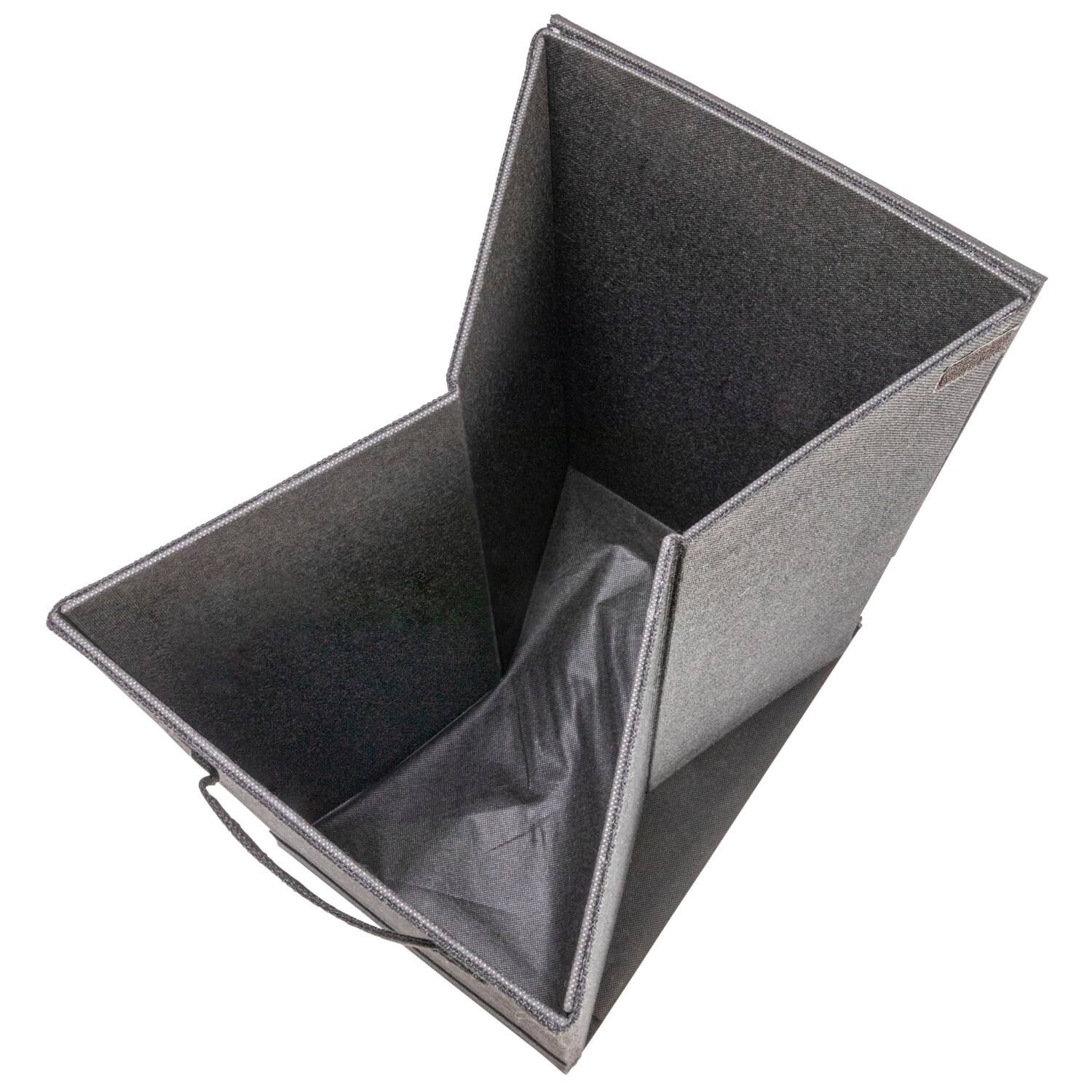 Household Essentials Narrow Collapsible Laundry Hamper with Liner & Lid