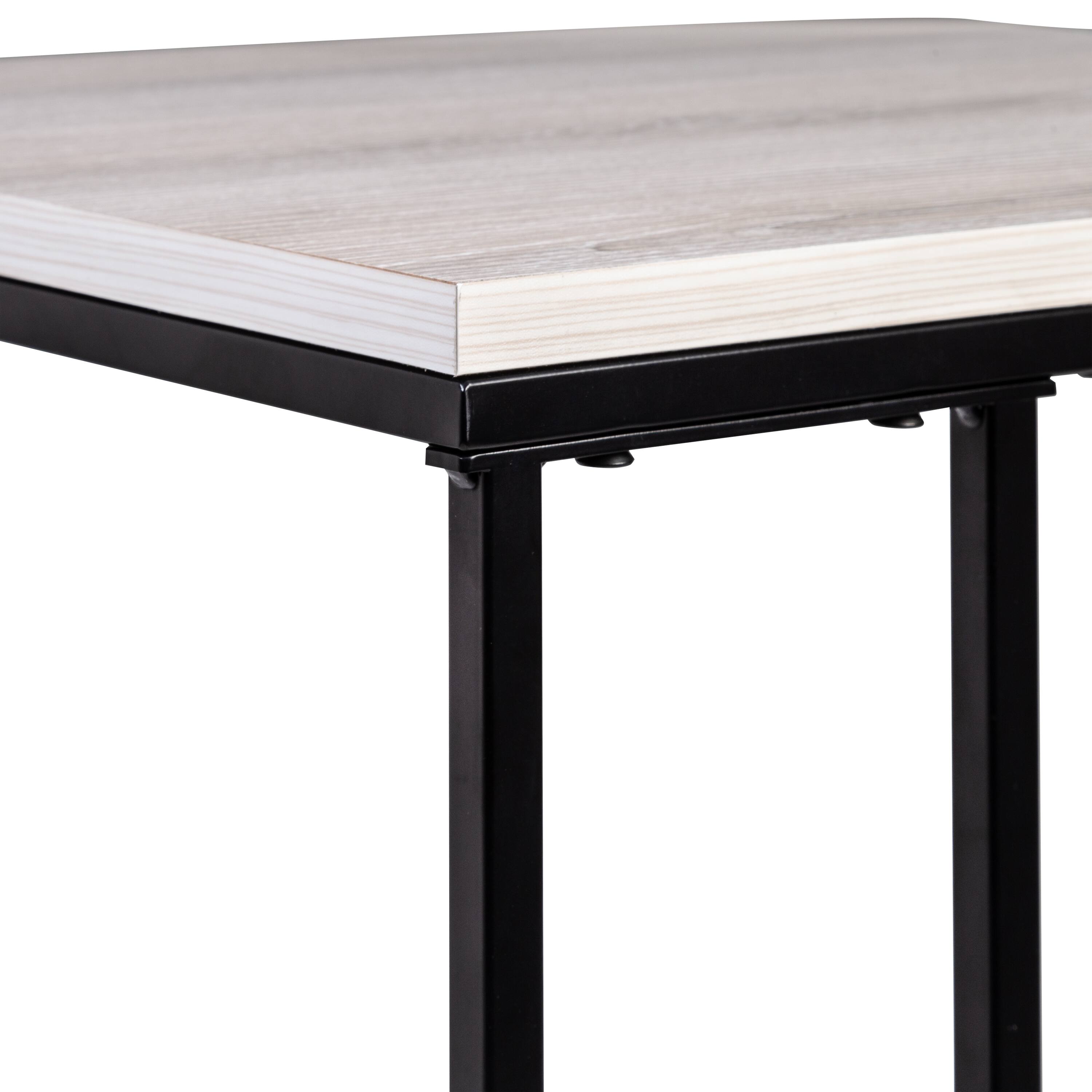 Honey Can Do 25" Natural Square C End Table