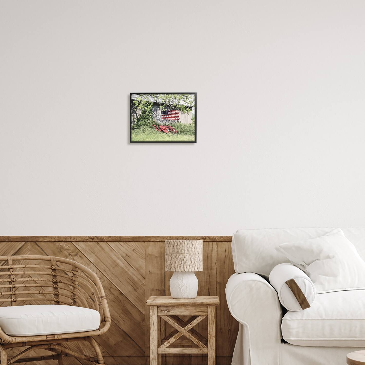 Stupell Industries Americana Lush Country Greenery Framed Giclee Art