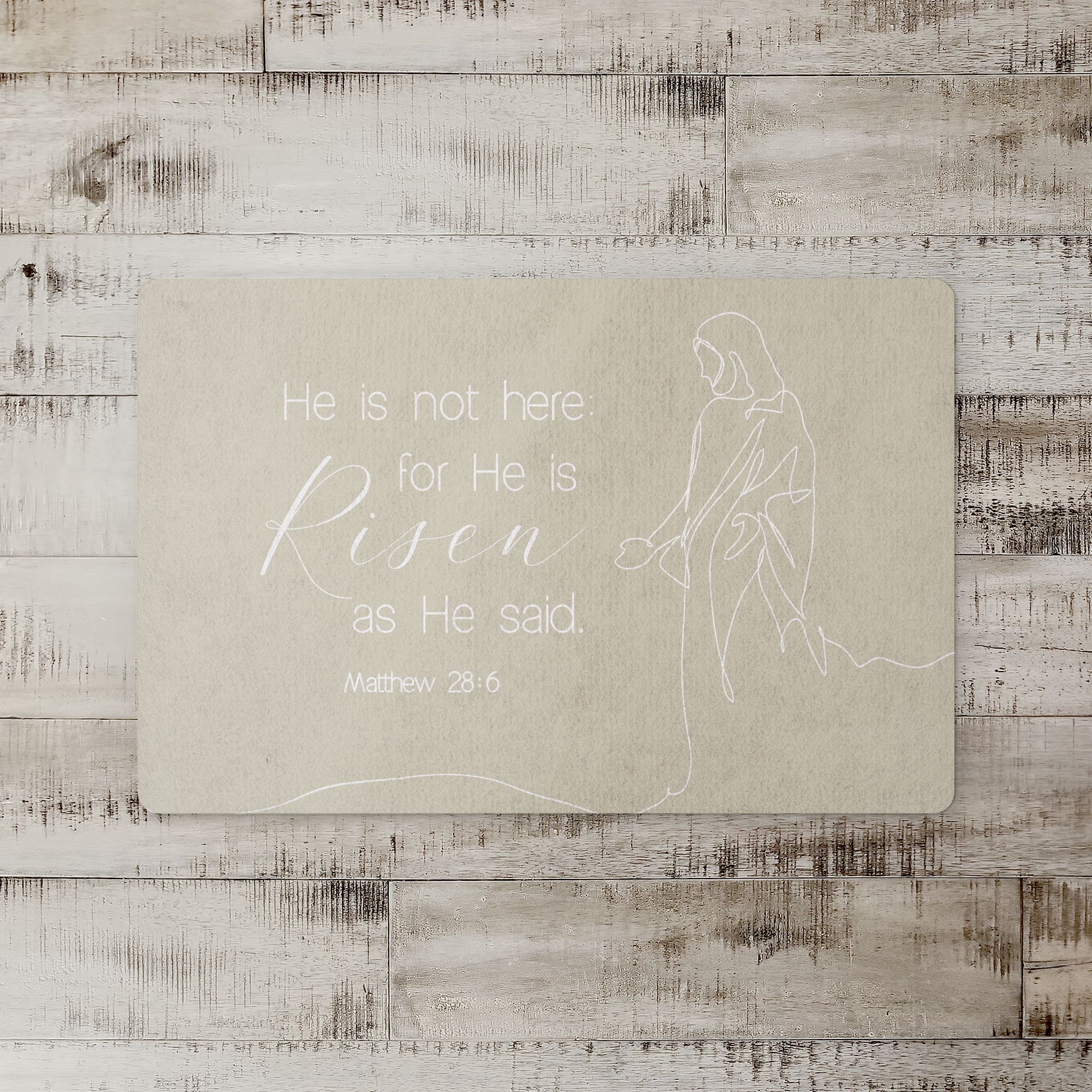 Risen Bible Jesus 6 27" x 18" Floor Mat