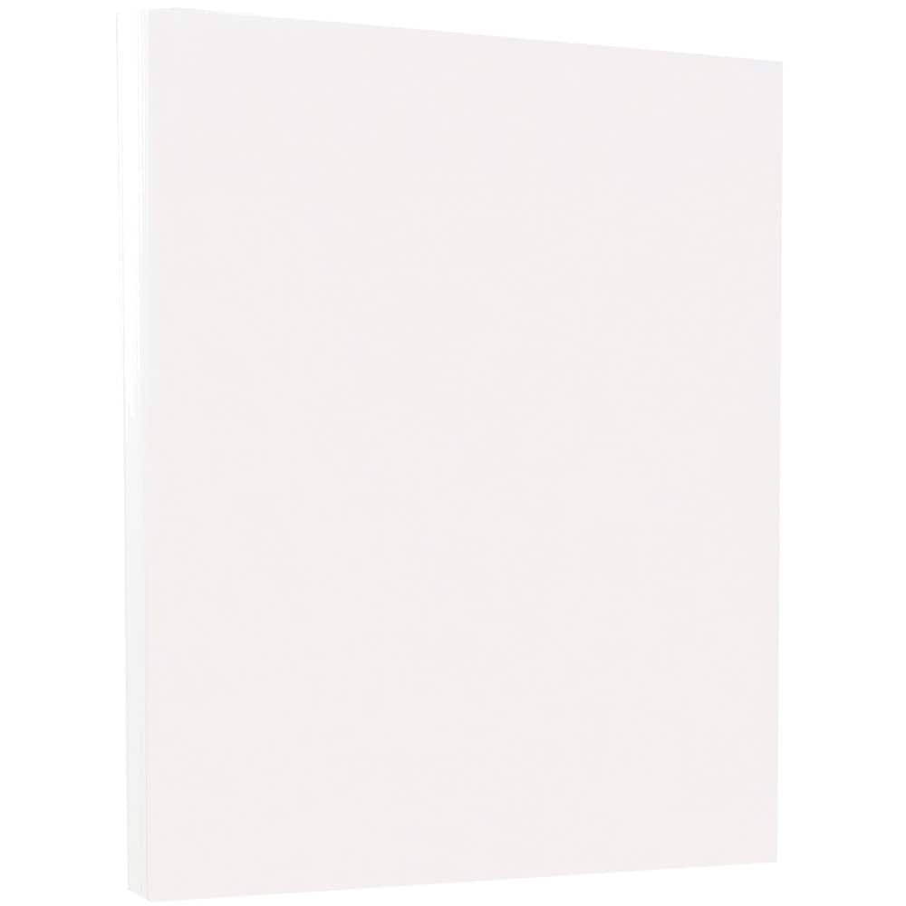 JAM Paper White 8.5&#x22; x 11&#x22; 67lb. Bristol Vellum Cardstock, 100 Sheets