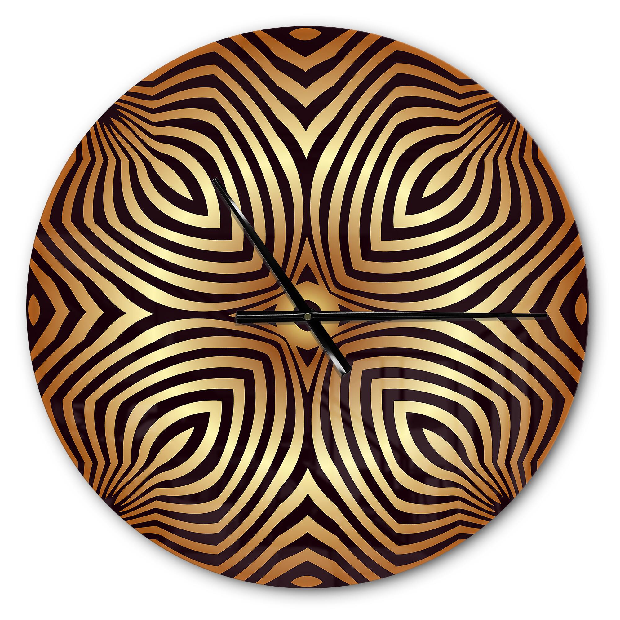 Designart 'Convex Symmetrical Ellipse Modern Wall Clock