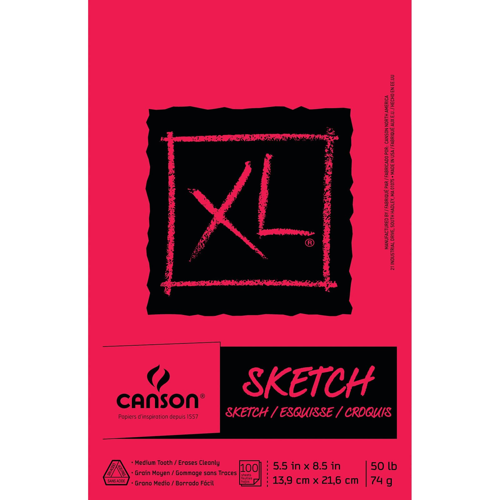 6 Pack: Canson&#xAE; XL&#xAE; Sketch Pad, 5.5&#x22; x 8.5&#x22;