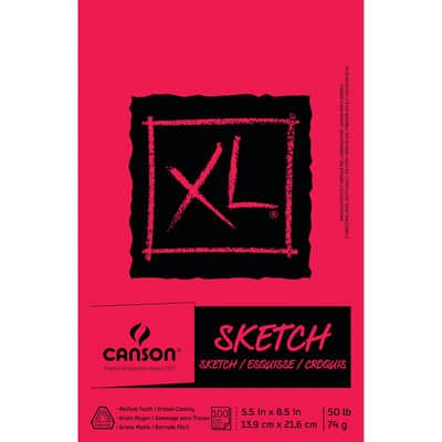 Canson XL Sketch Pad, 80 Sheets, 5.5" x 8.5"