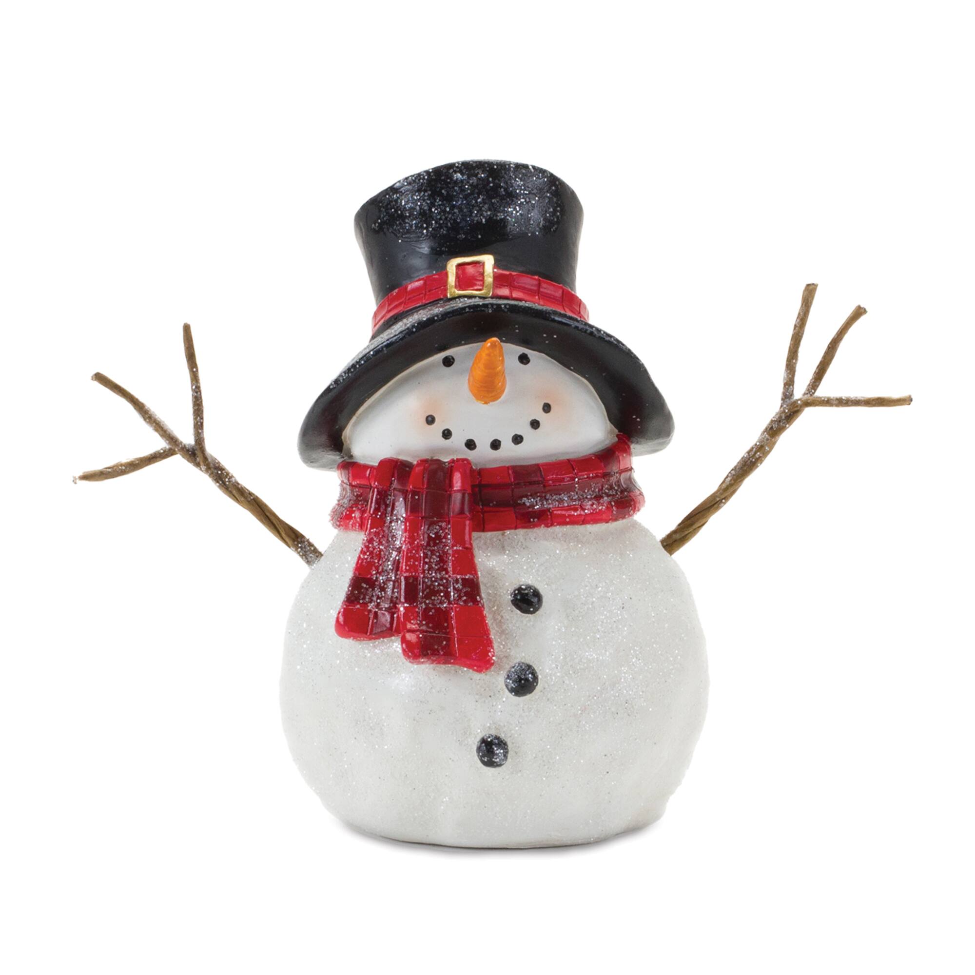 6&#x22; Snowman with Scarf Figurine Set