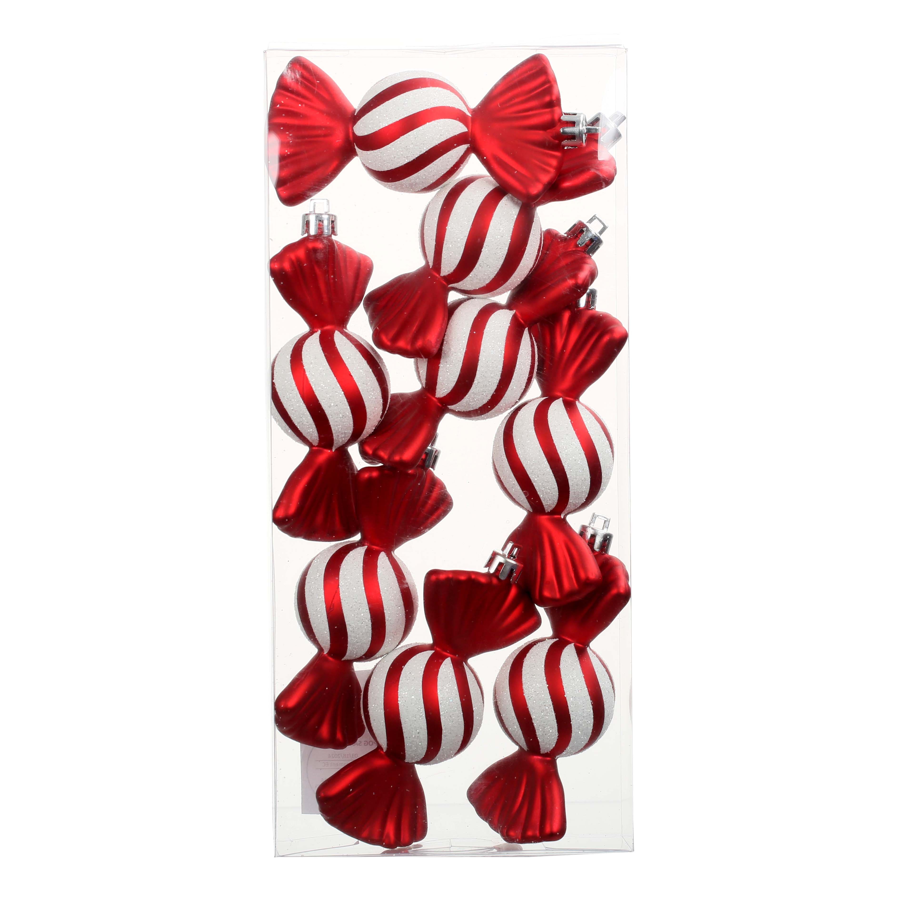 8 Pack 4.1&#x22; Red &#x26; White Candy Ornaments by Ashland&#xAE;