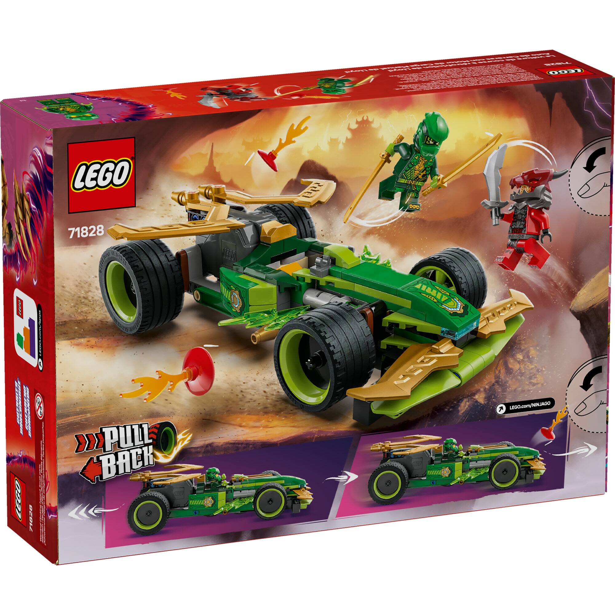 LEGO® NINJAGO® Lloyd’s Pull-Back Race Car Pretend Play Toy Set 71828