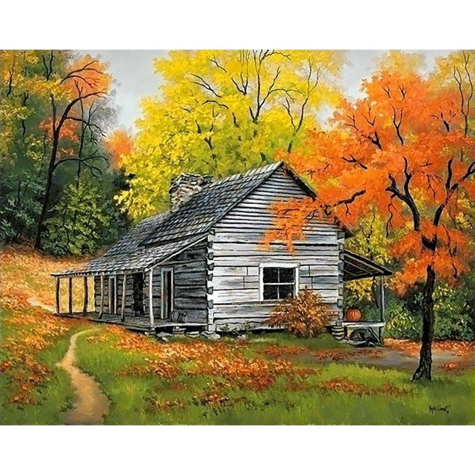 Wizardi House in the Woods Diamond Painting Kit
