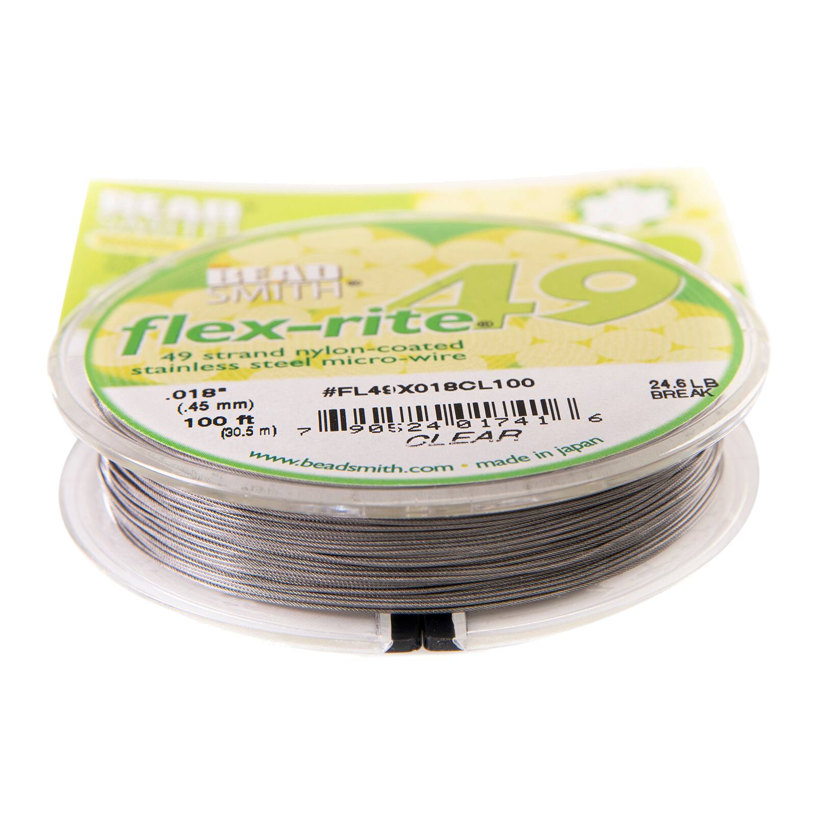 The Beadsmith® Flex-rite® 0.018" Clear 49 Strand Wire