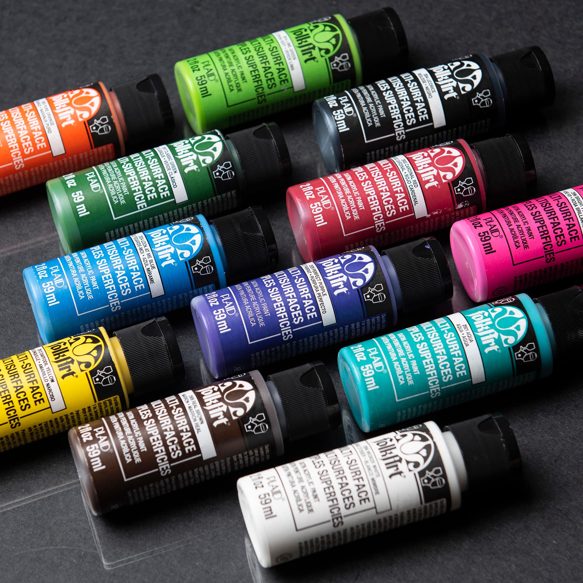 FolkArt&#xAE; Satin Acrylic Craft Paint 12 Color Set