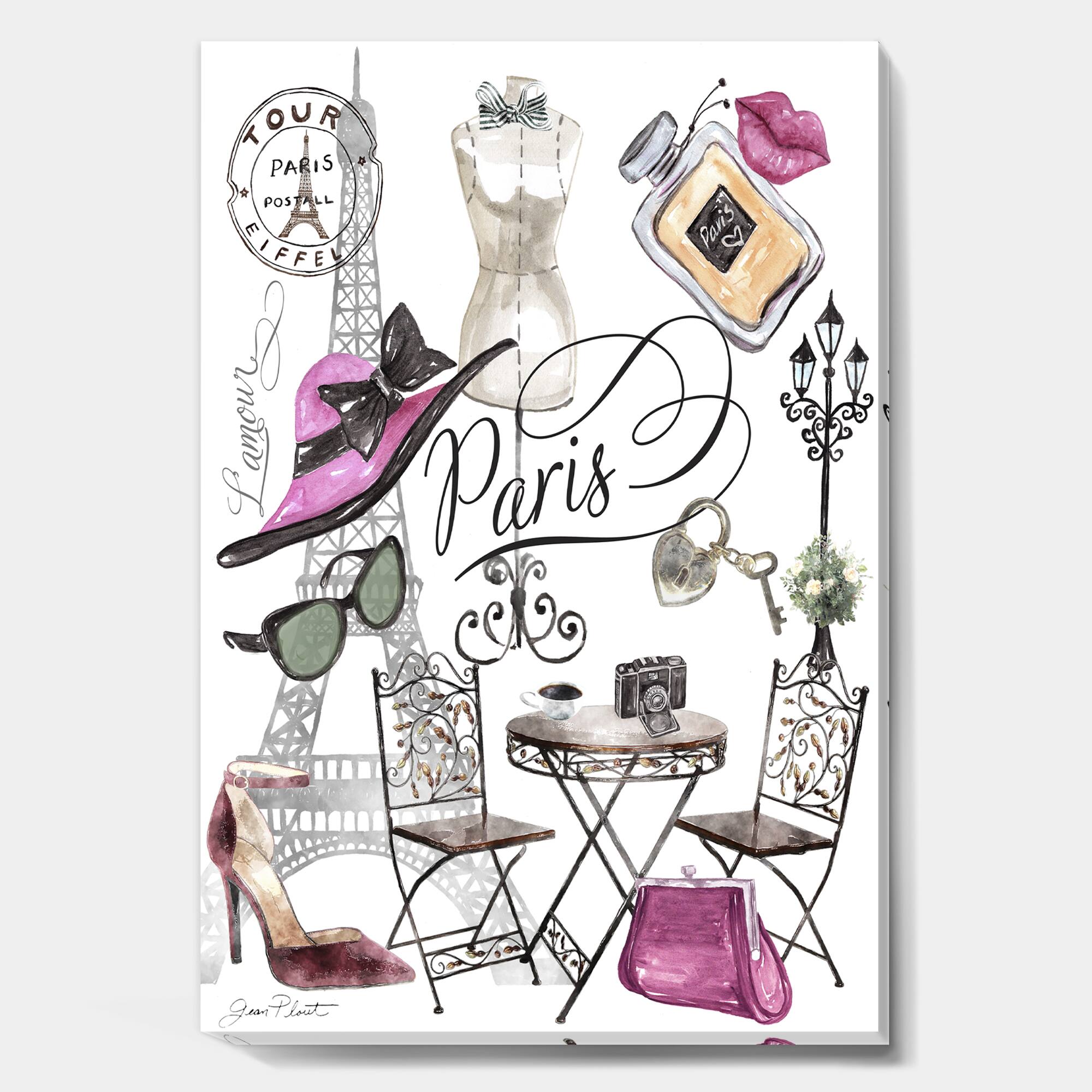 Designart - Paris Lamour - Fashion Premium Canvas Wall Art