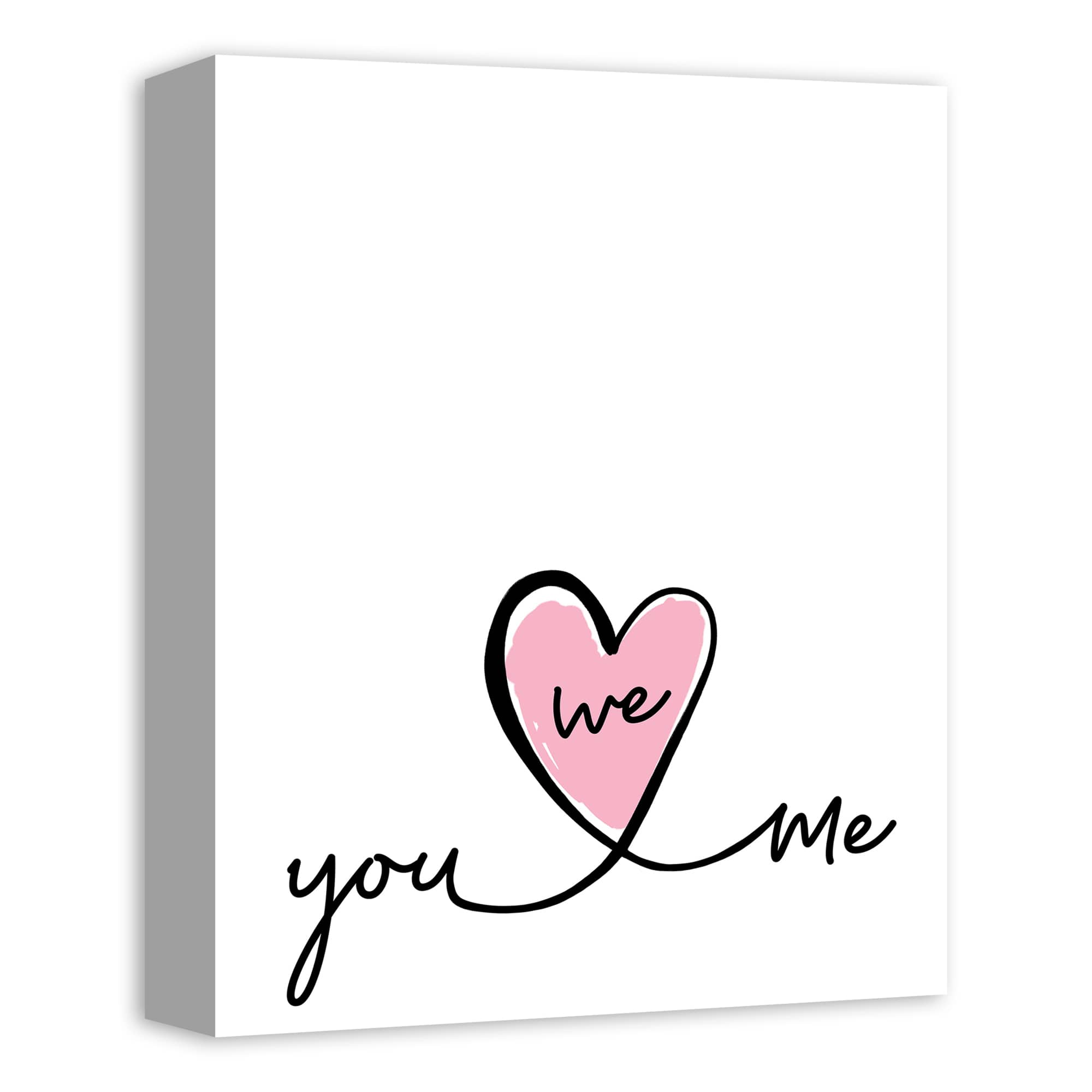 You Me We Heart Canvas Art