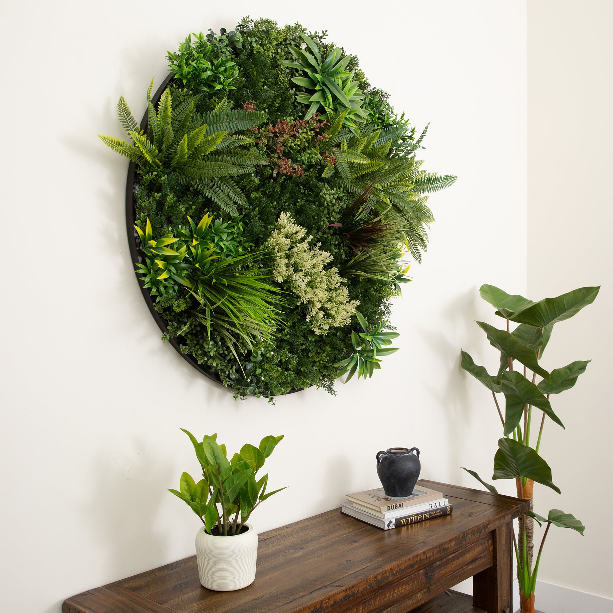 38&#x22; Framed Amazon Rainforest Artificial Living Wall Art Panel