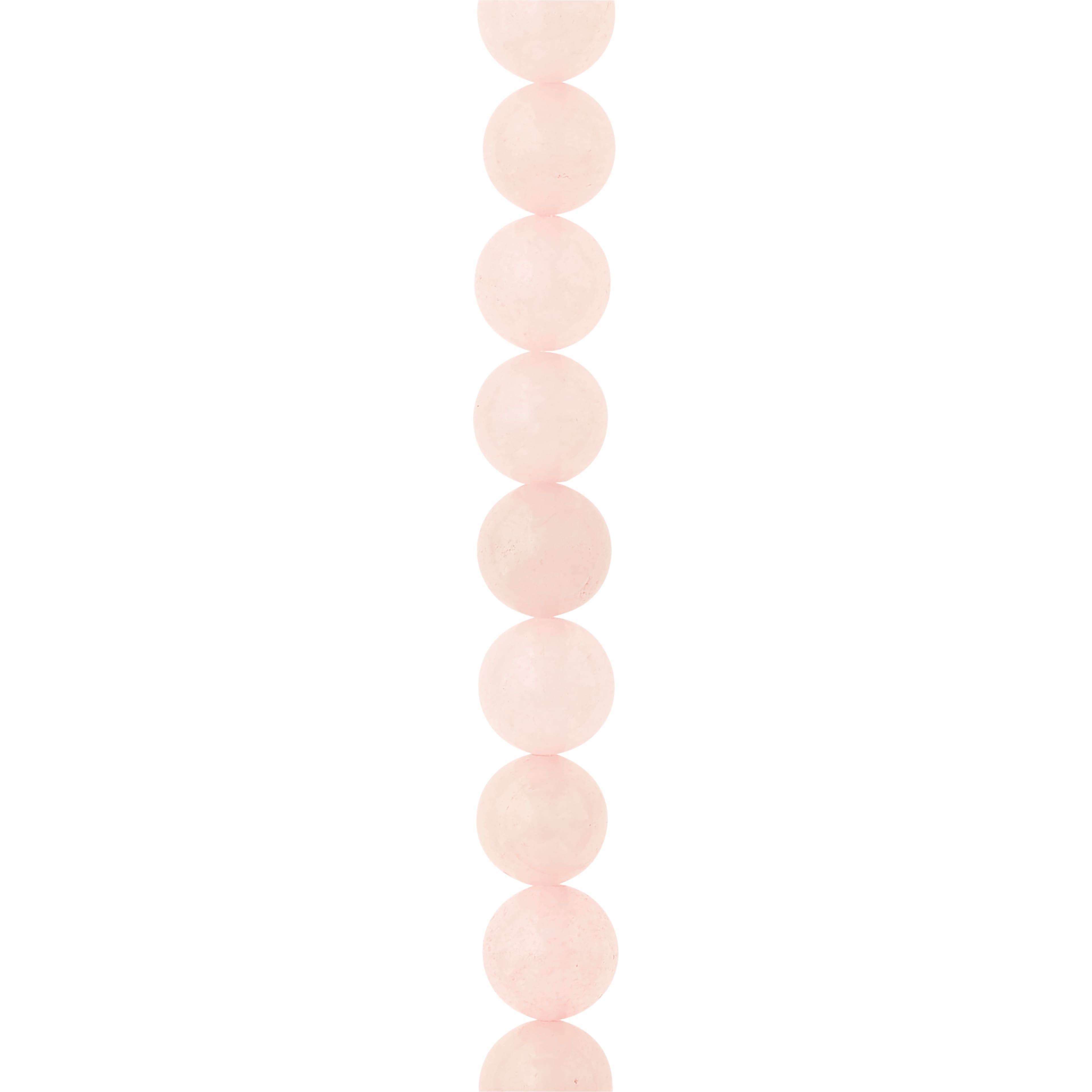 Pink Rose Quartz Round Beads, 10mm by Bead Landing™