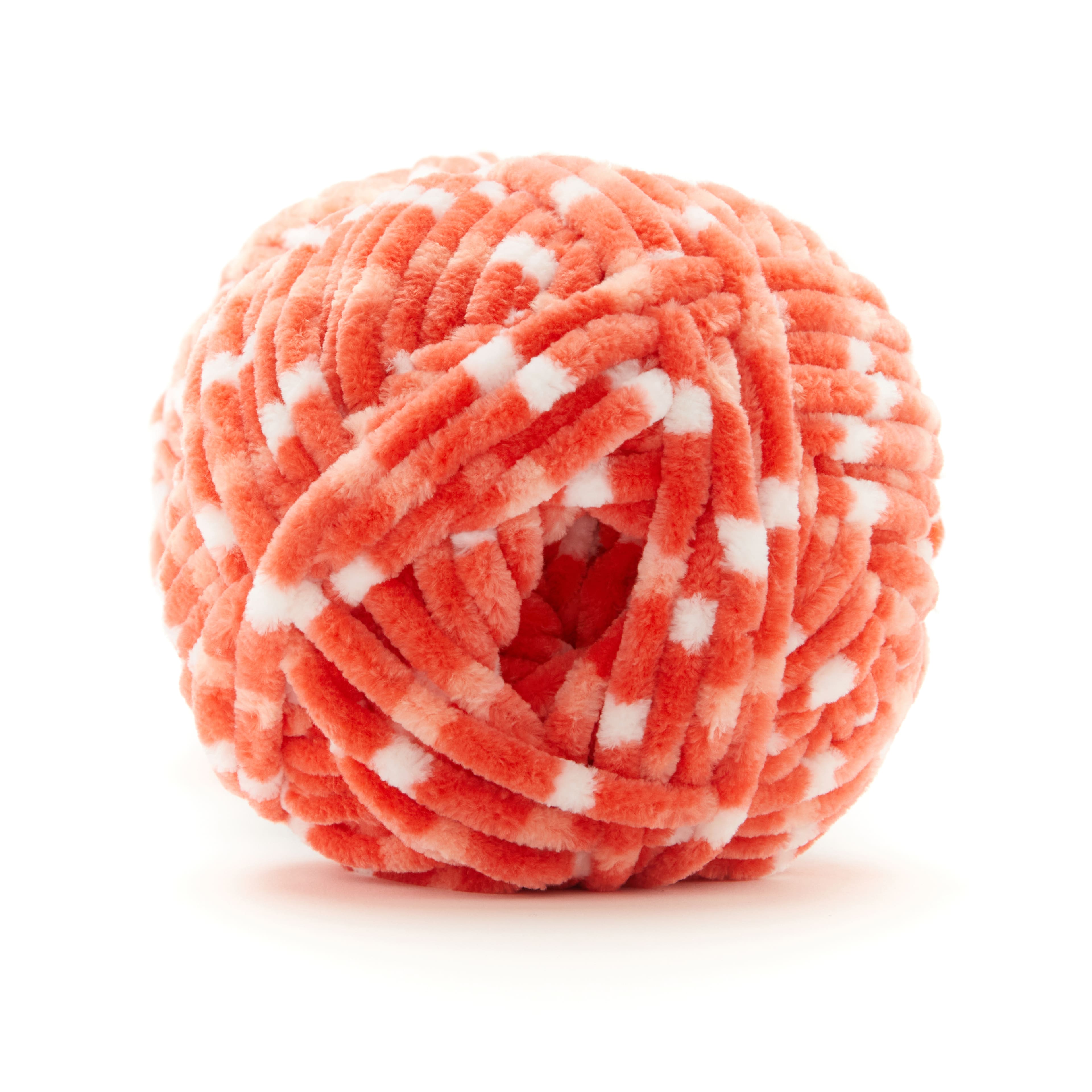 Loops & Threads Sweet Snuggles Lite Dots Yarn - Coral - 9 oz