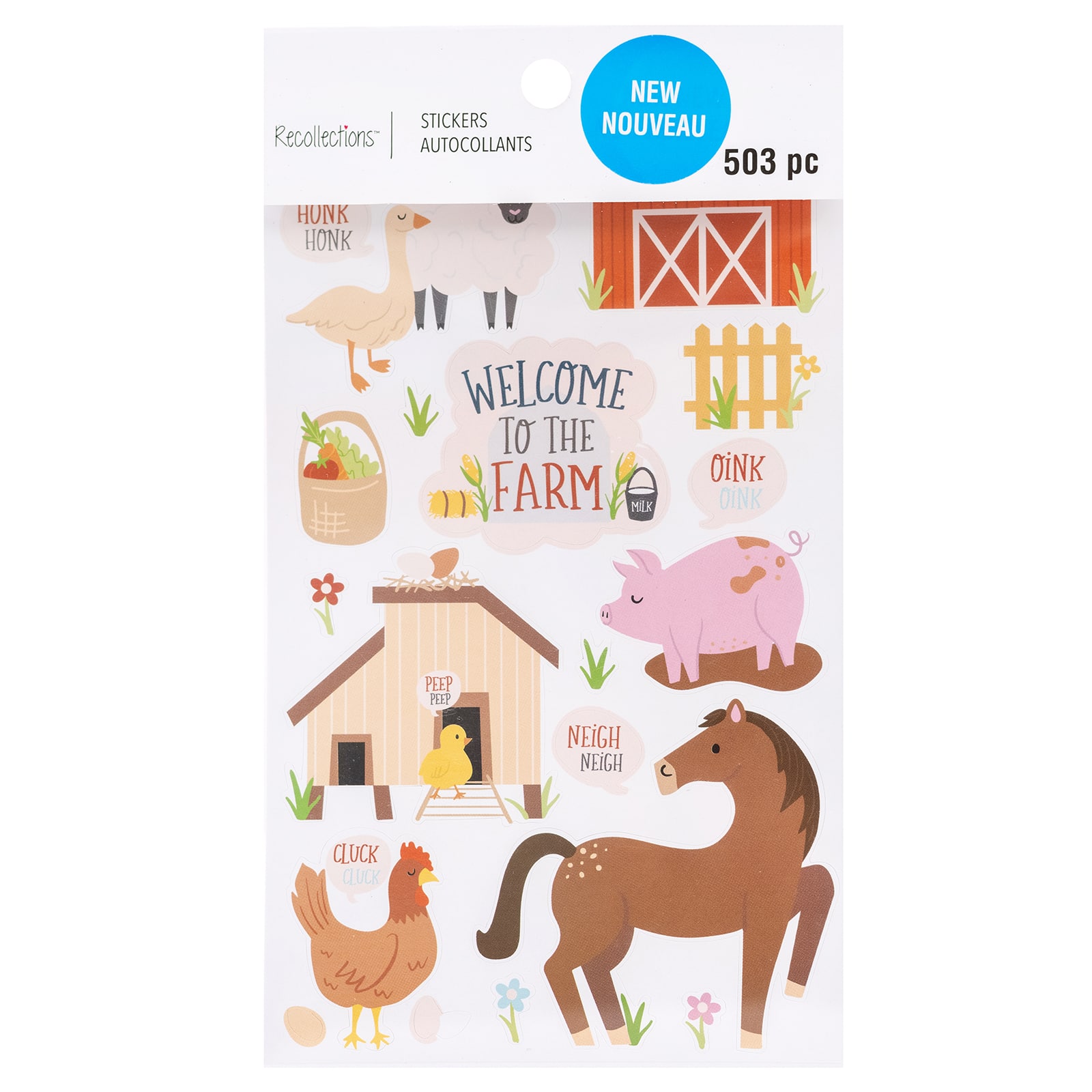 12 Pack: Barnyard Animals Stickers by Recollections™